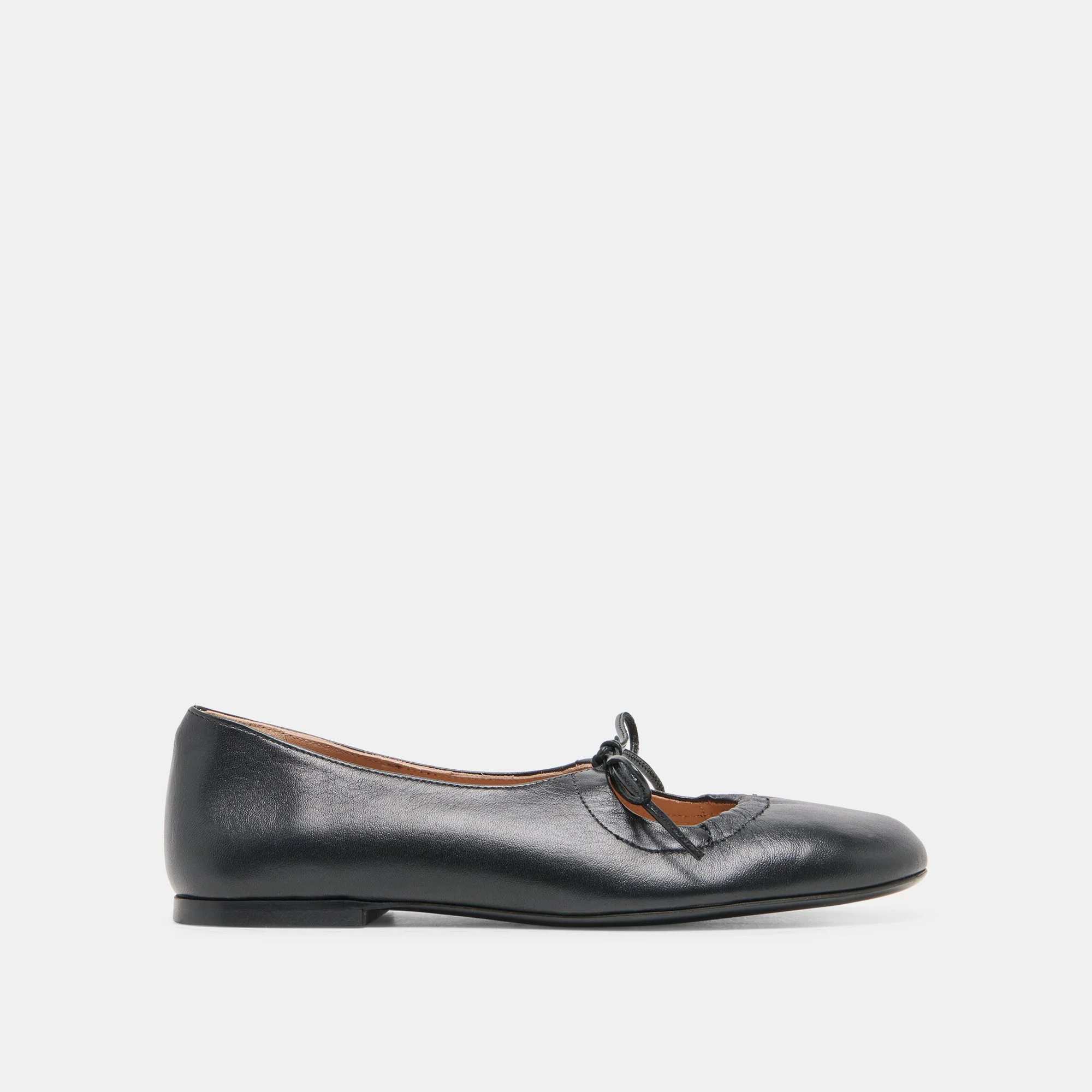 PAZEY BALLET FLATS BLACK LEATHER - 1