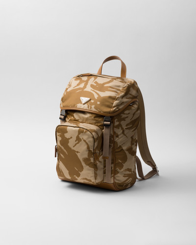 Prada Printed Re-Nylon and leather backpack outlook