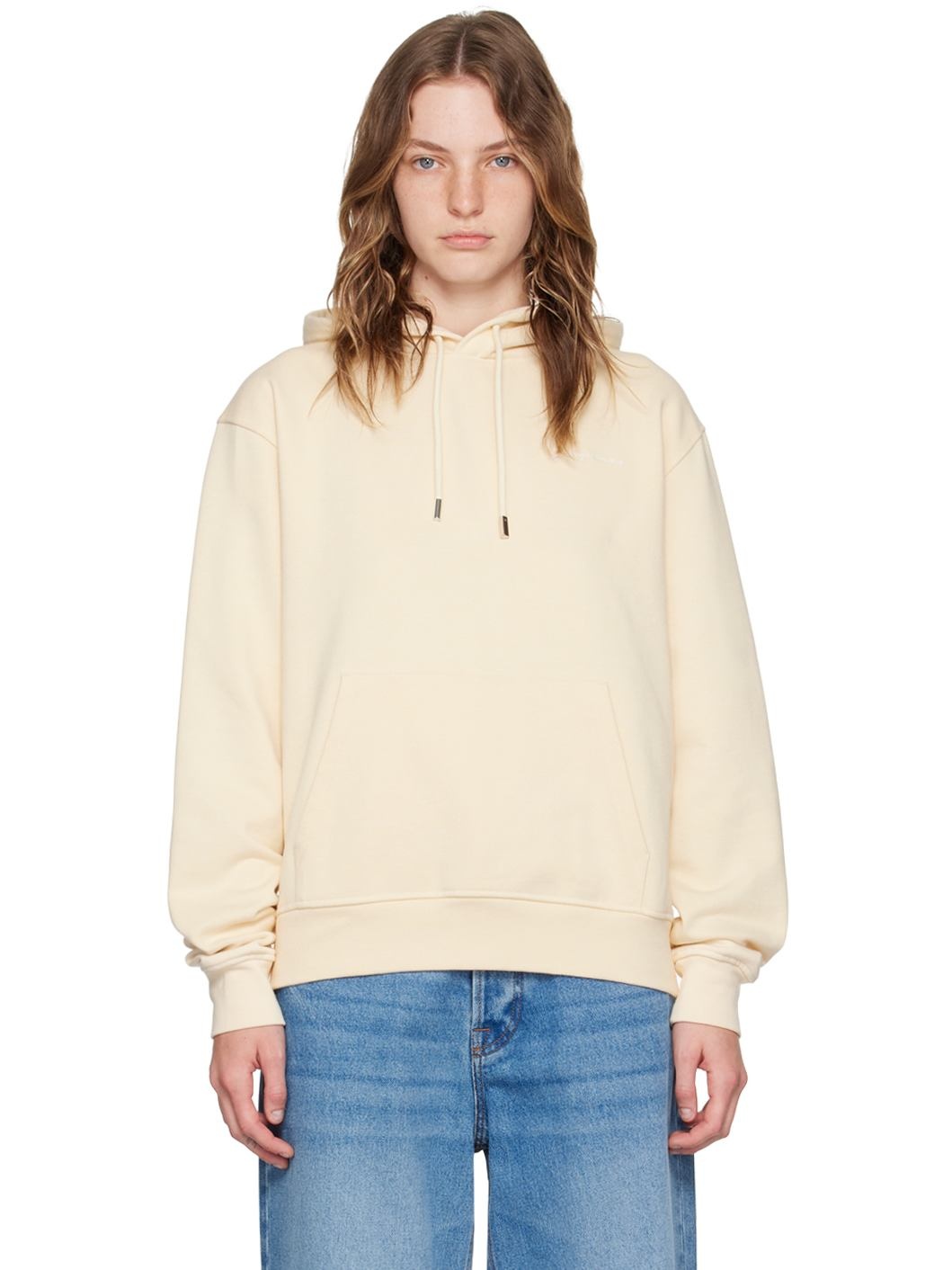 Beige Le Classiques 'Le sweatshirt brodé' Hoodie - 1