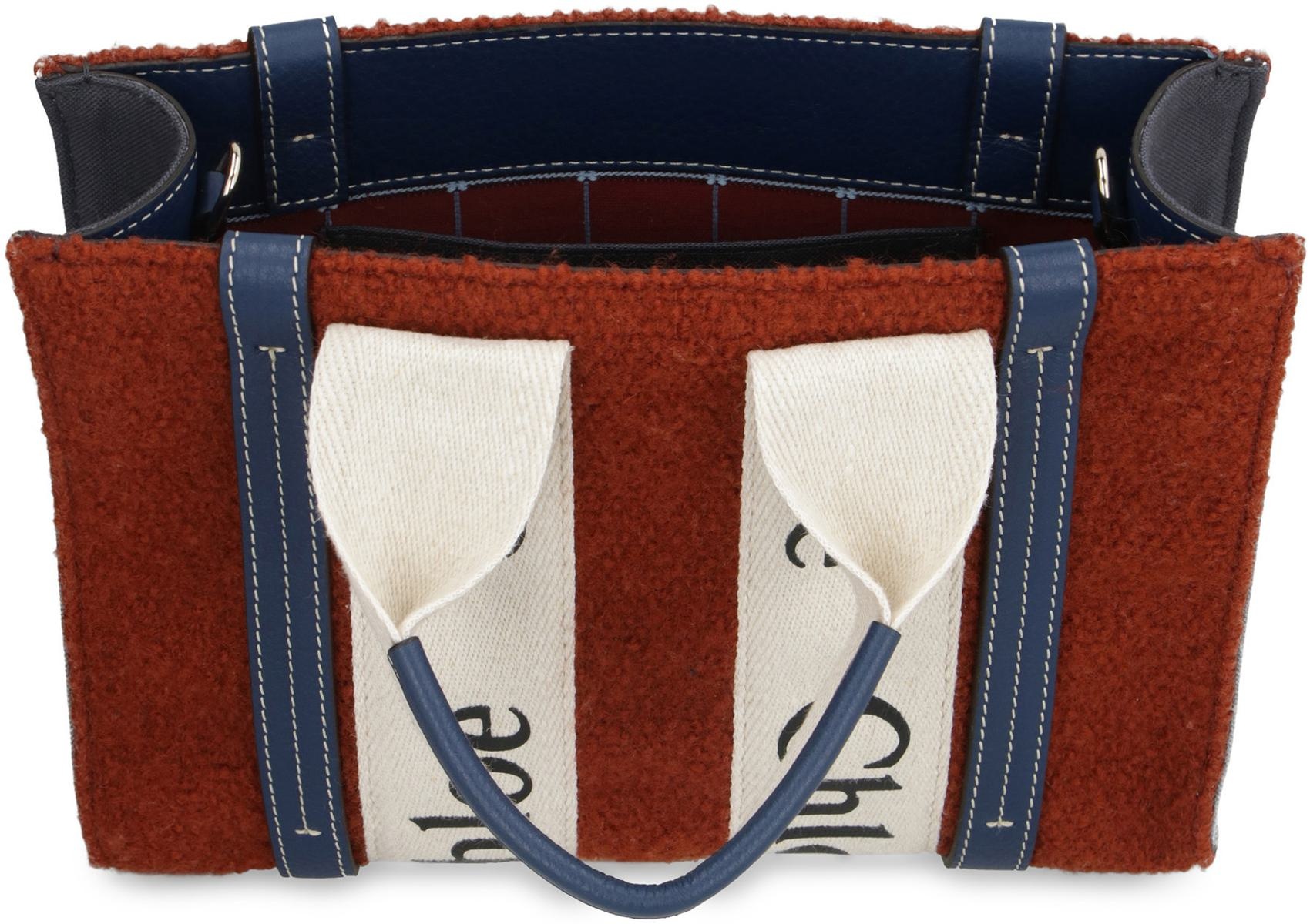 CHLOÉ WOODY SMALL TOTE WOOL - 6