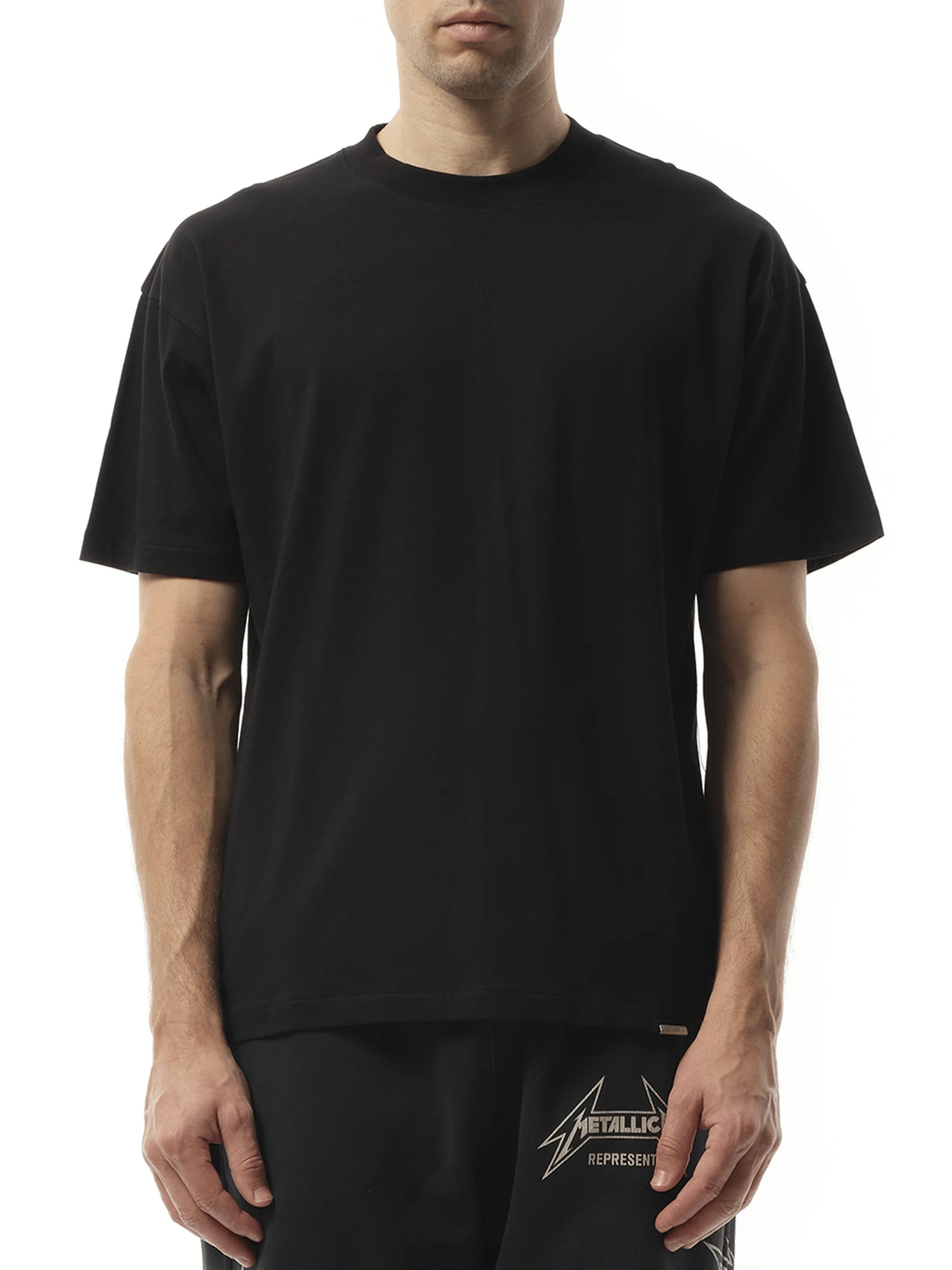 Initial Oversized T-Shirt in Black - 1