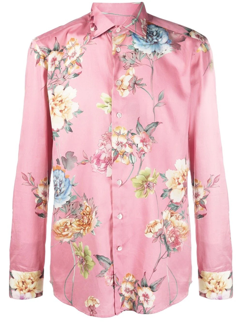 formal floral print shirt - 1