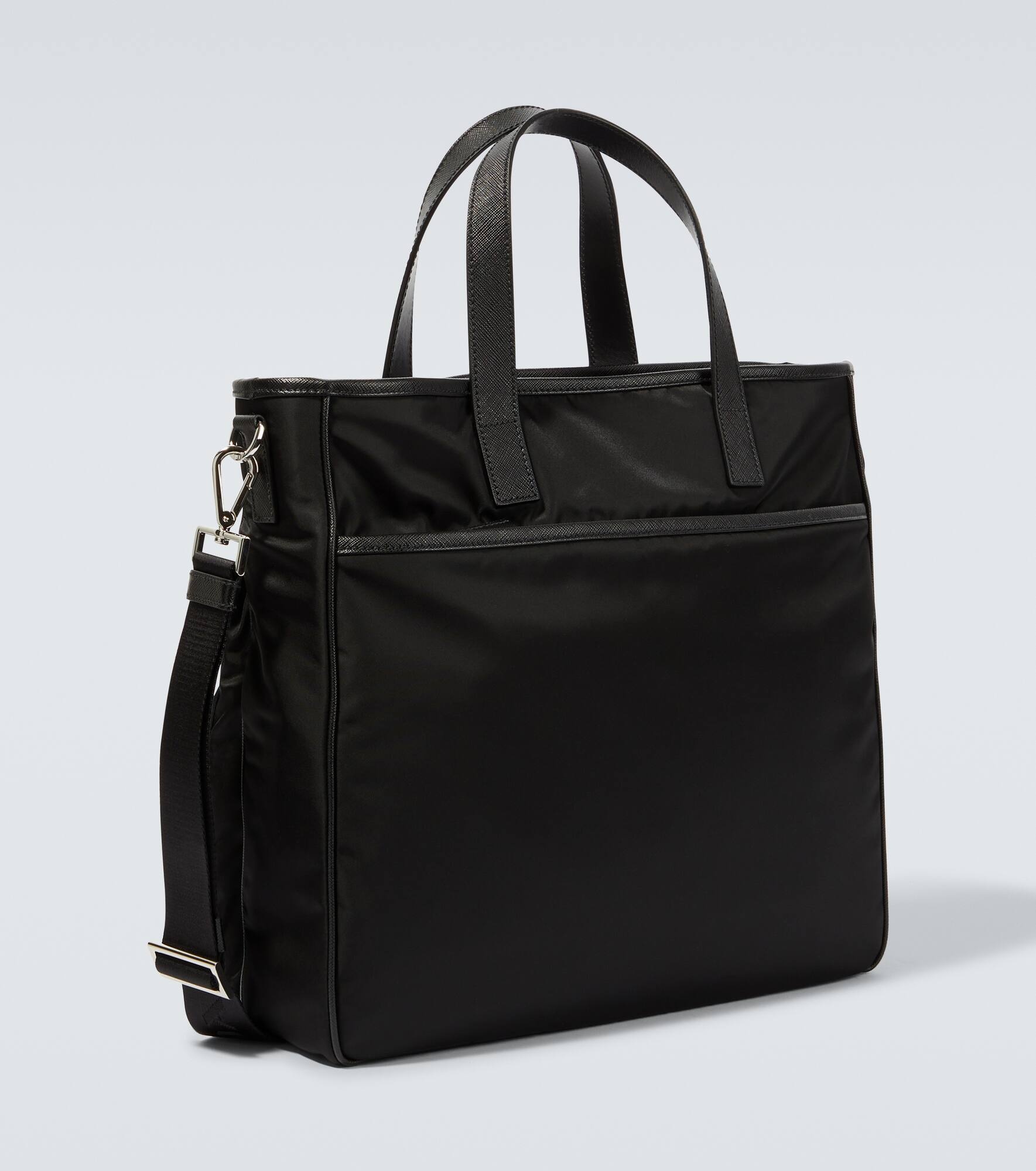 Re-Nylon leather-trimmed tote bag - 5