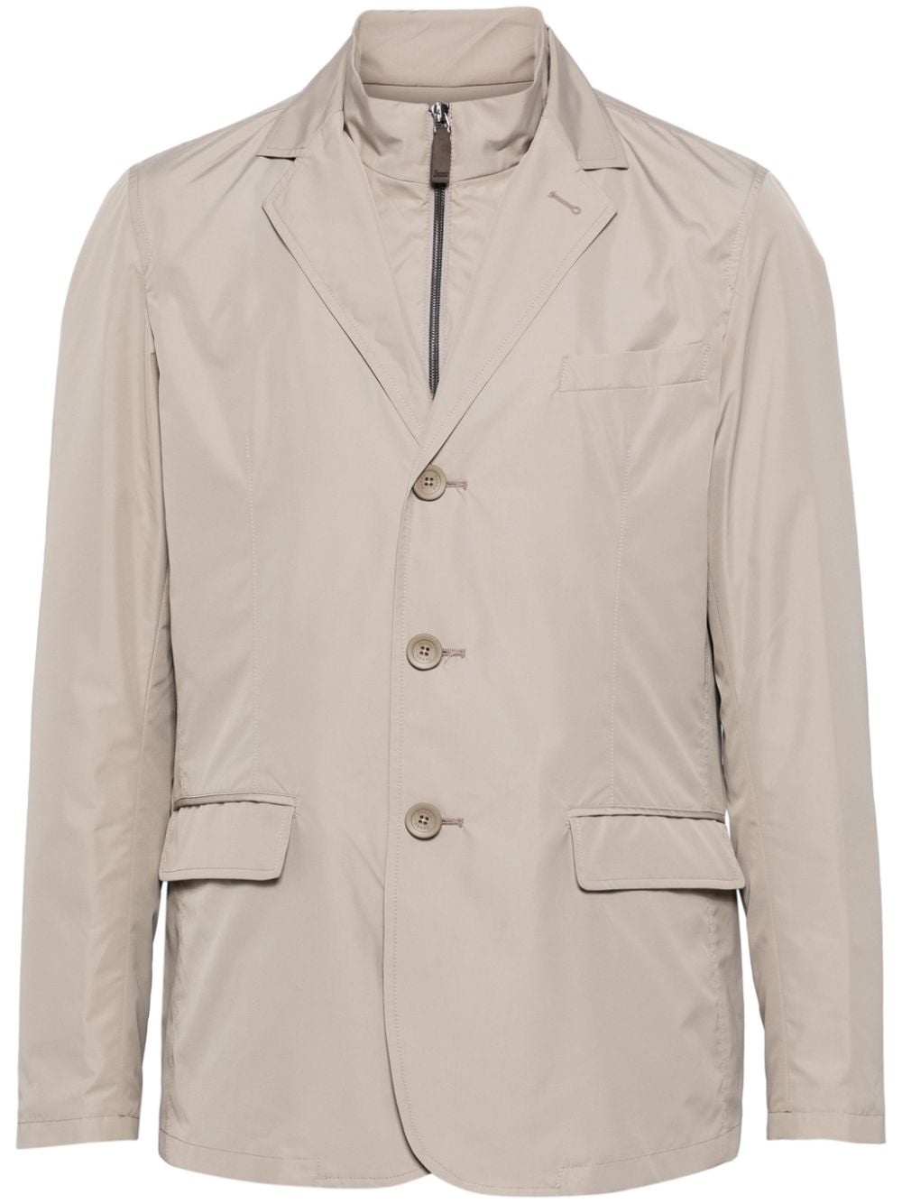 Byron layered single-breasted blazer - 1