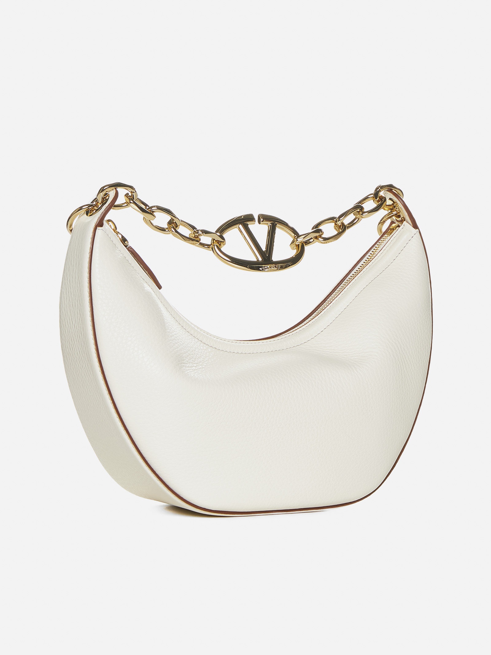 VLogo Moon small leather bag - 3