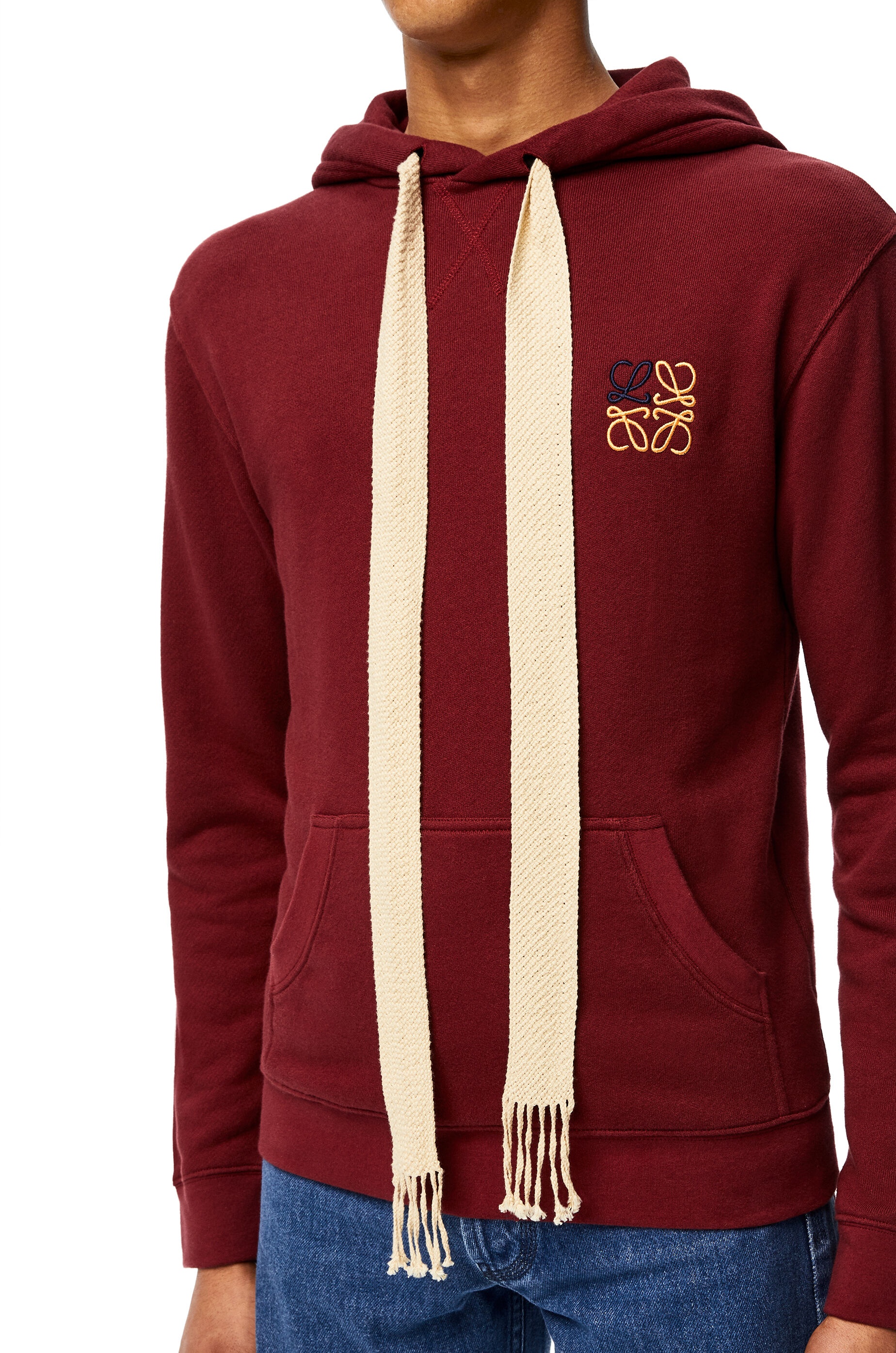 Anagram embroidered hoodie in cotton - 5