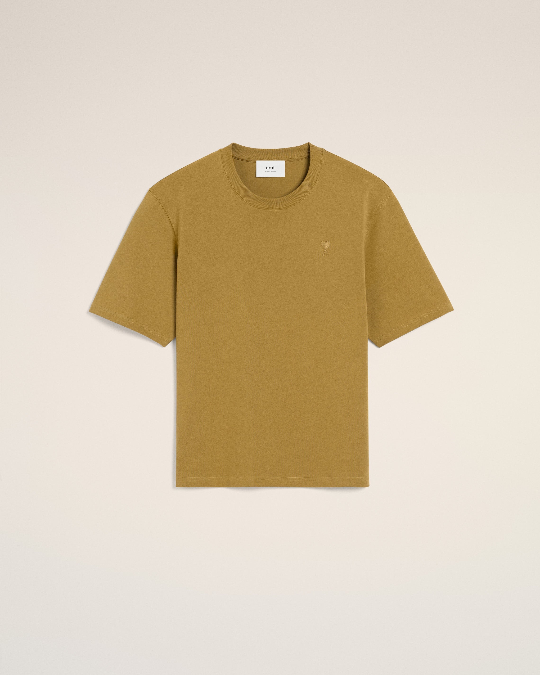 MUSTARD COTTON TONAL AMI DE COEUR T-SHIRT - 1
