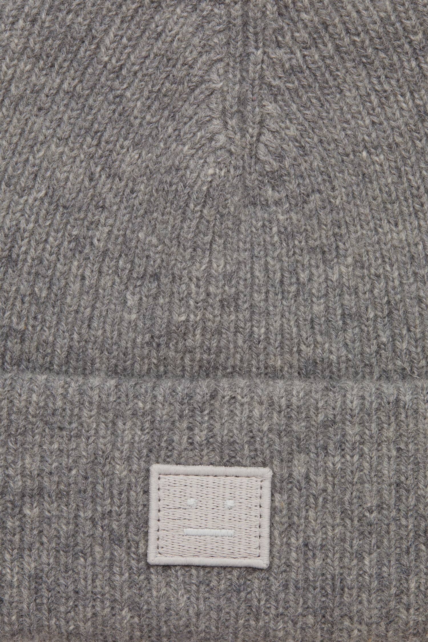 Face patch beanie grey melange - 2