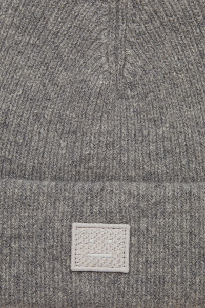 Acne Studios Face patch beanie grey melange outlook