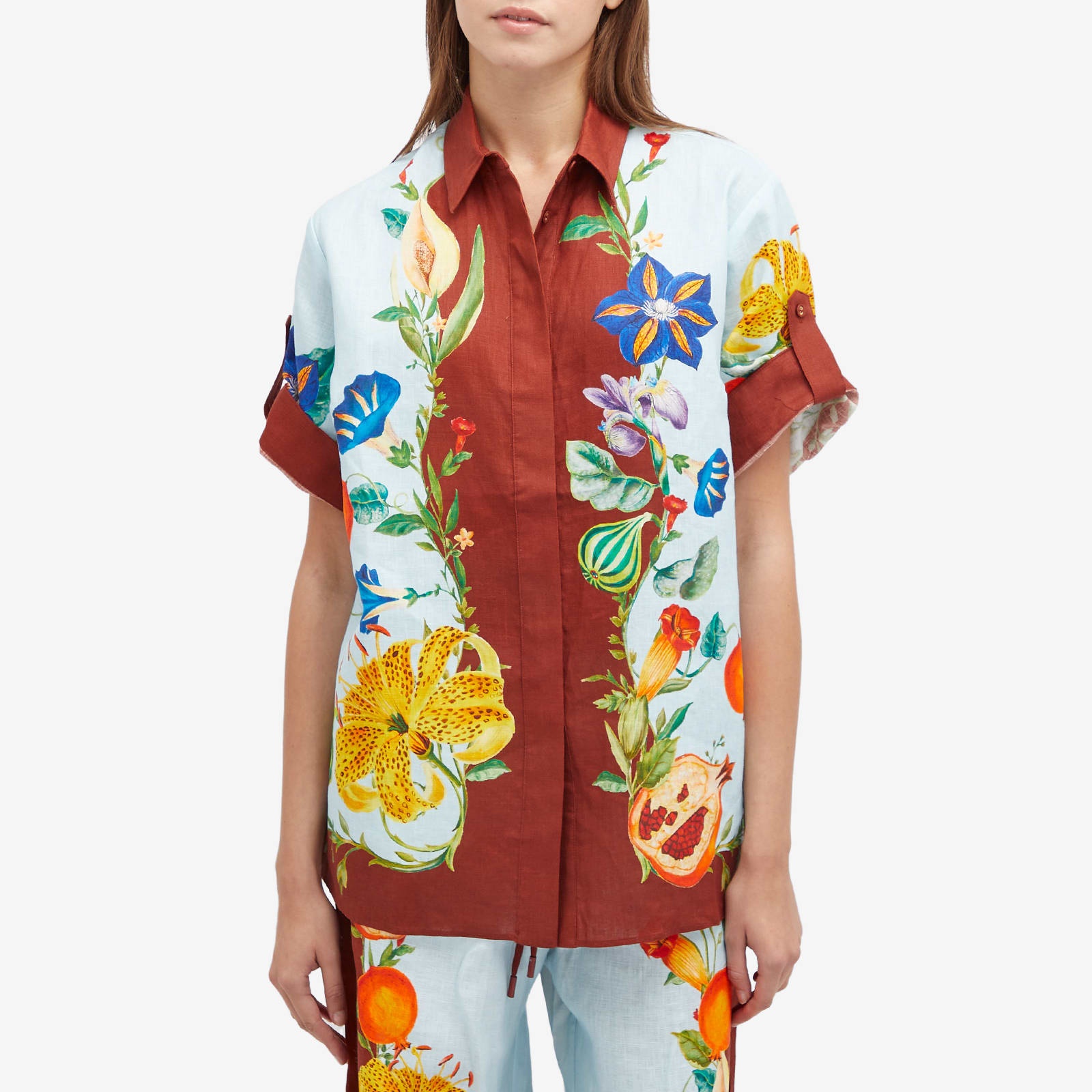 Alemais Dahlia Floral Linen Shirt - 2
