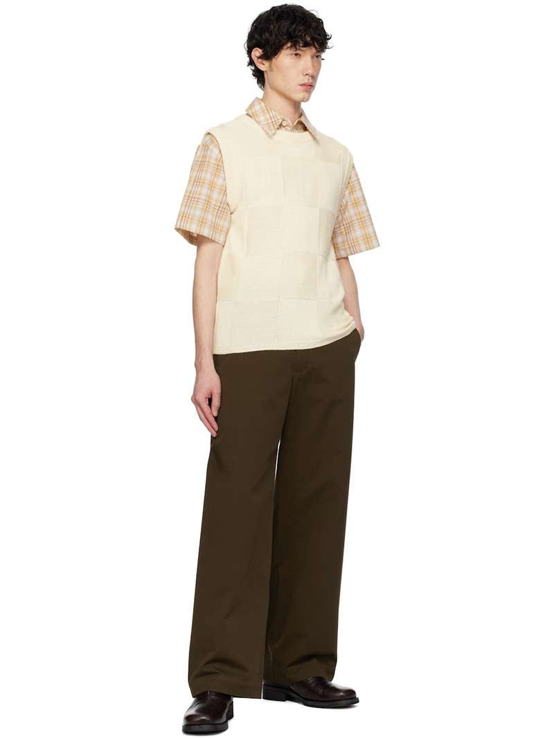 AFTER PRAY Brown Wide Chino Trousers outlook