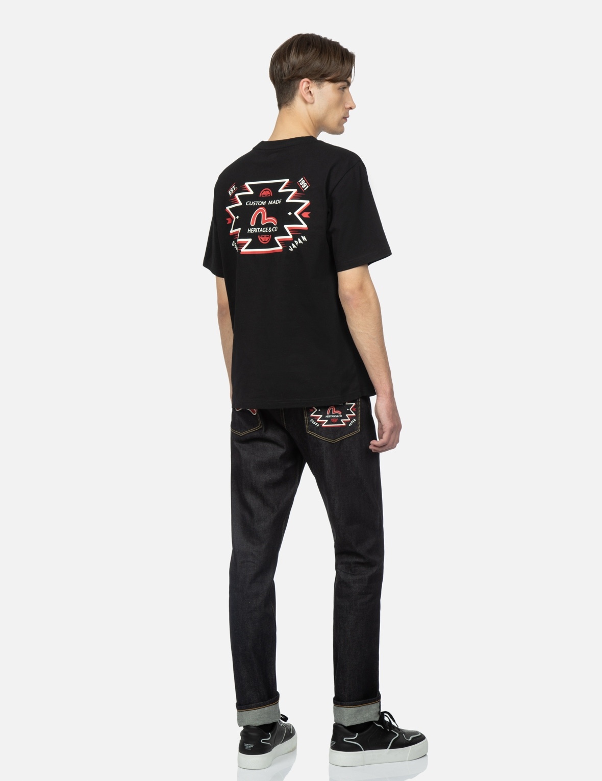 SEAGULL PRINT CARROT-FIT DENIM JEANS #2017 - 3
