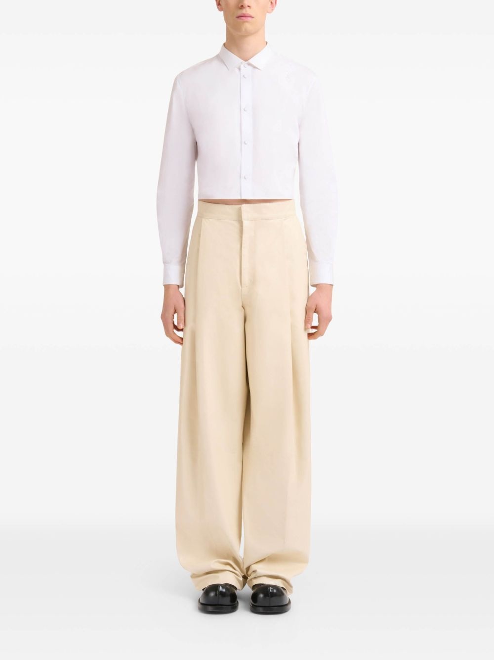 pleated wide-leg trousers - 2