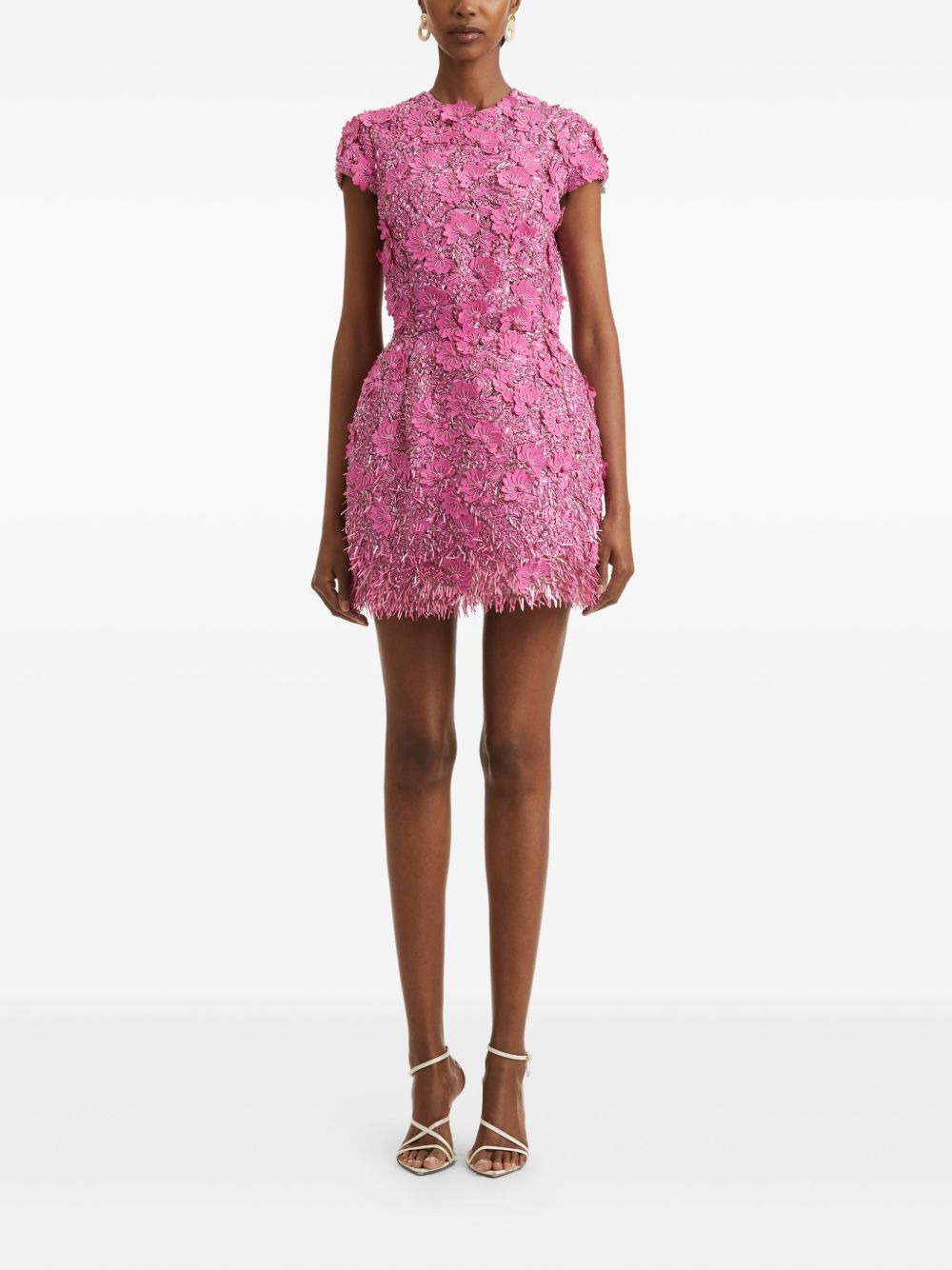 sequin-embellished raffia mini dress - 2