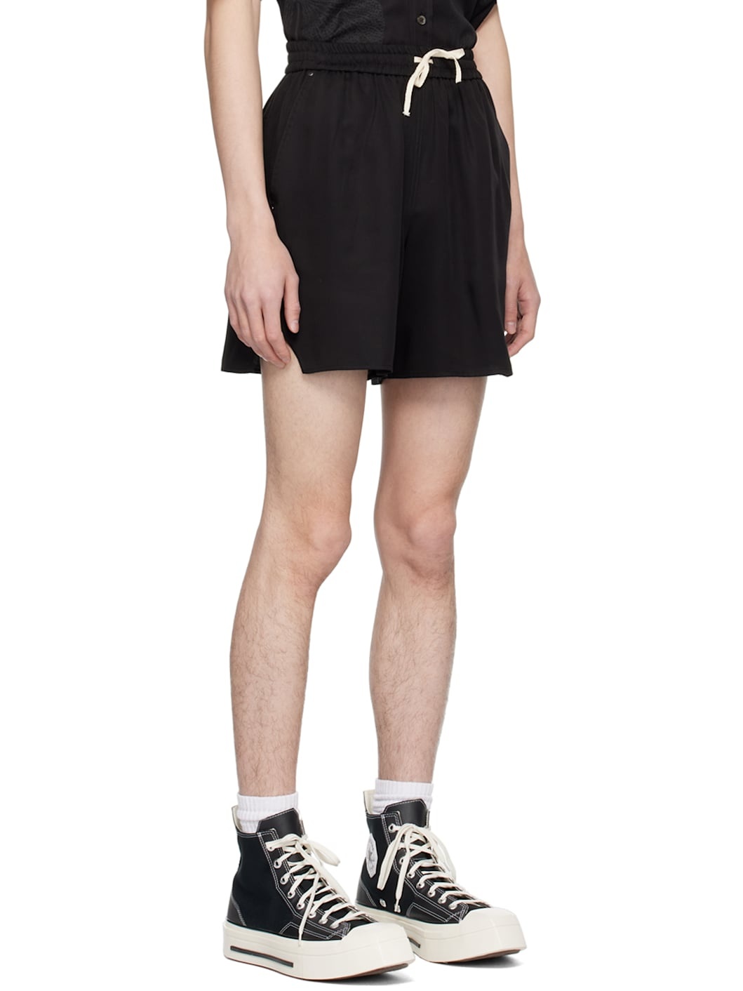 Black Drawstring Shorts - 2