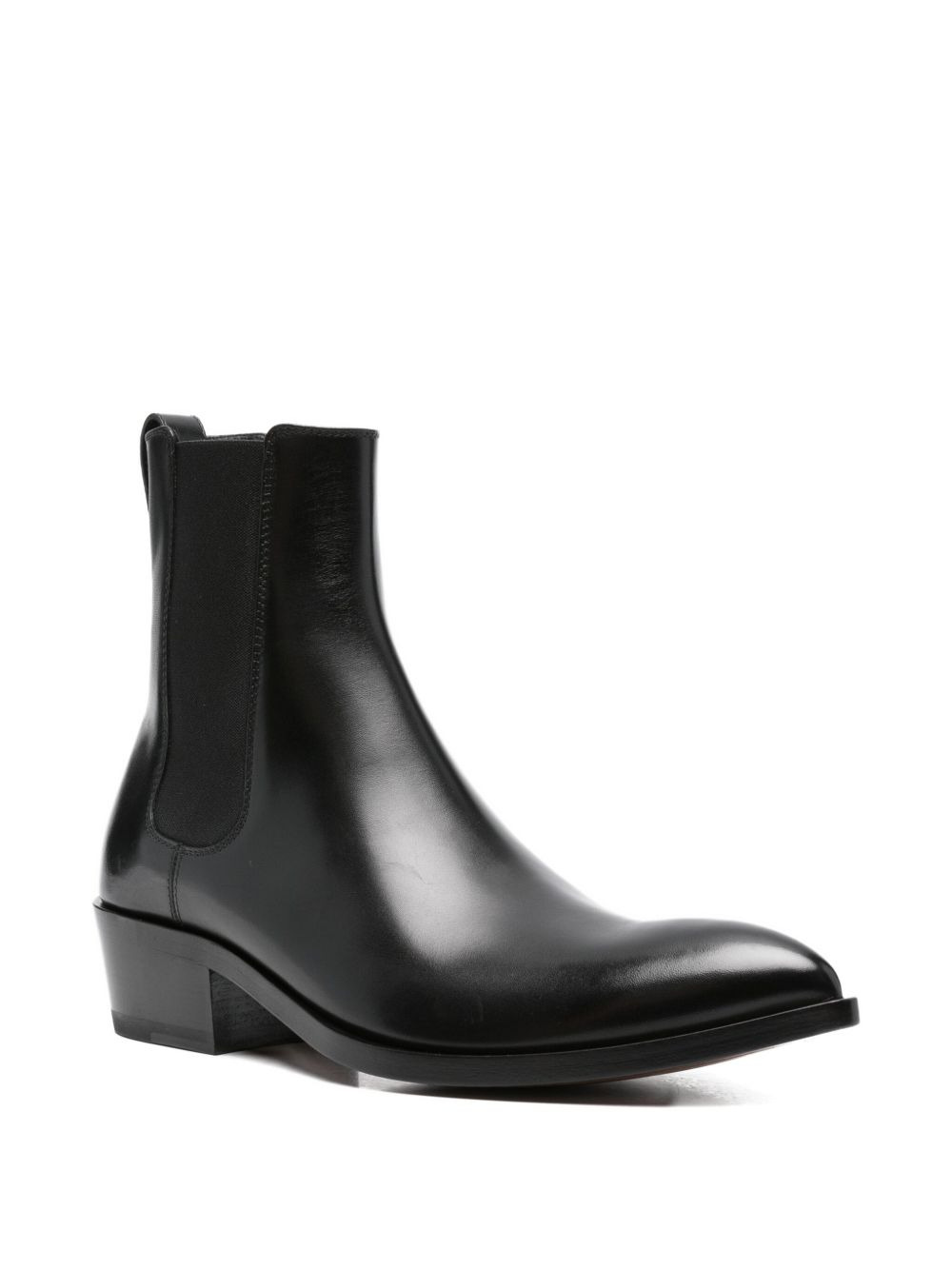 leather pointed-toe chelsea boots - 2