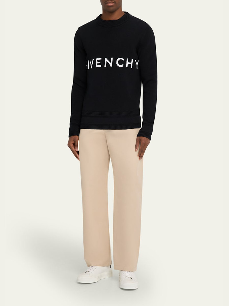Givenchy Men's Cotton Gabardine Wide-Leg Pants outlook