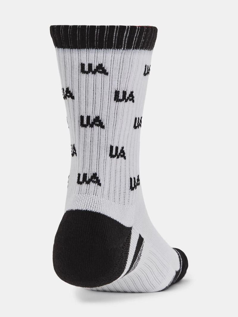 Under Armour Unisex UA Performance Cotton 2 Pack Mid-Crew Socks outlook