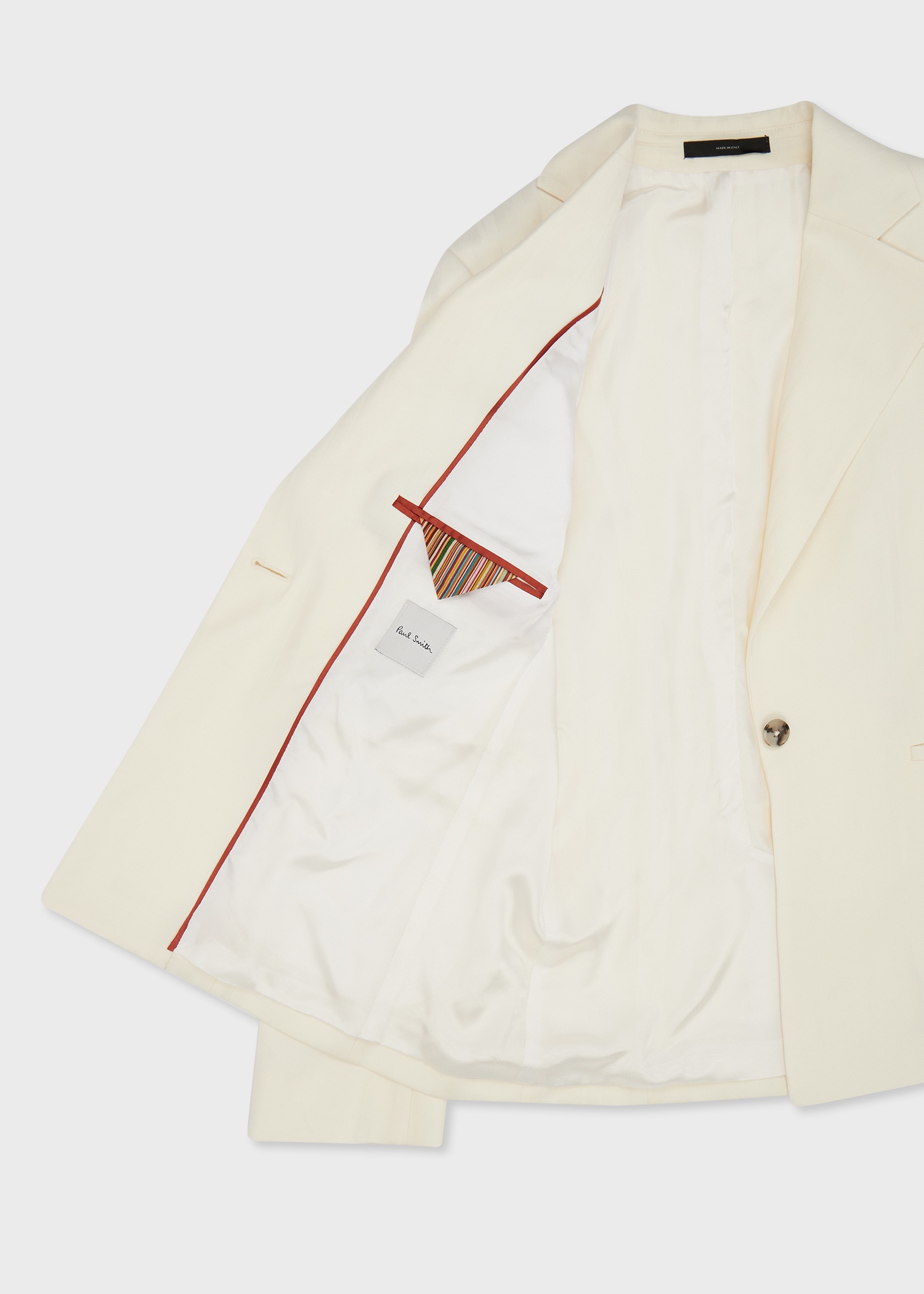 Women's Ivory Wool 'Shadow Stripe' Blazer - 4