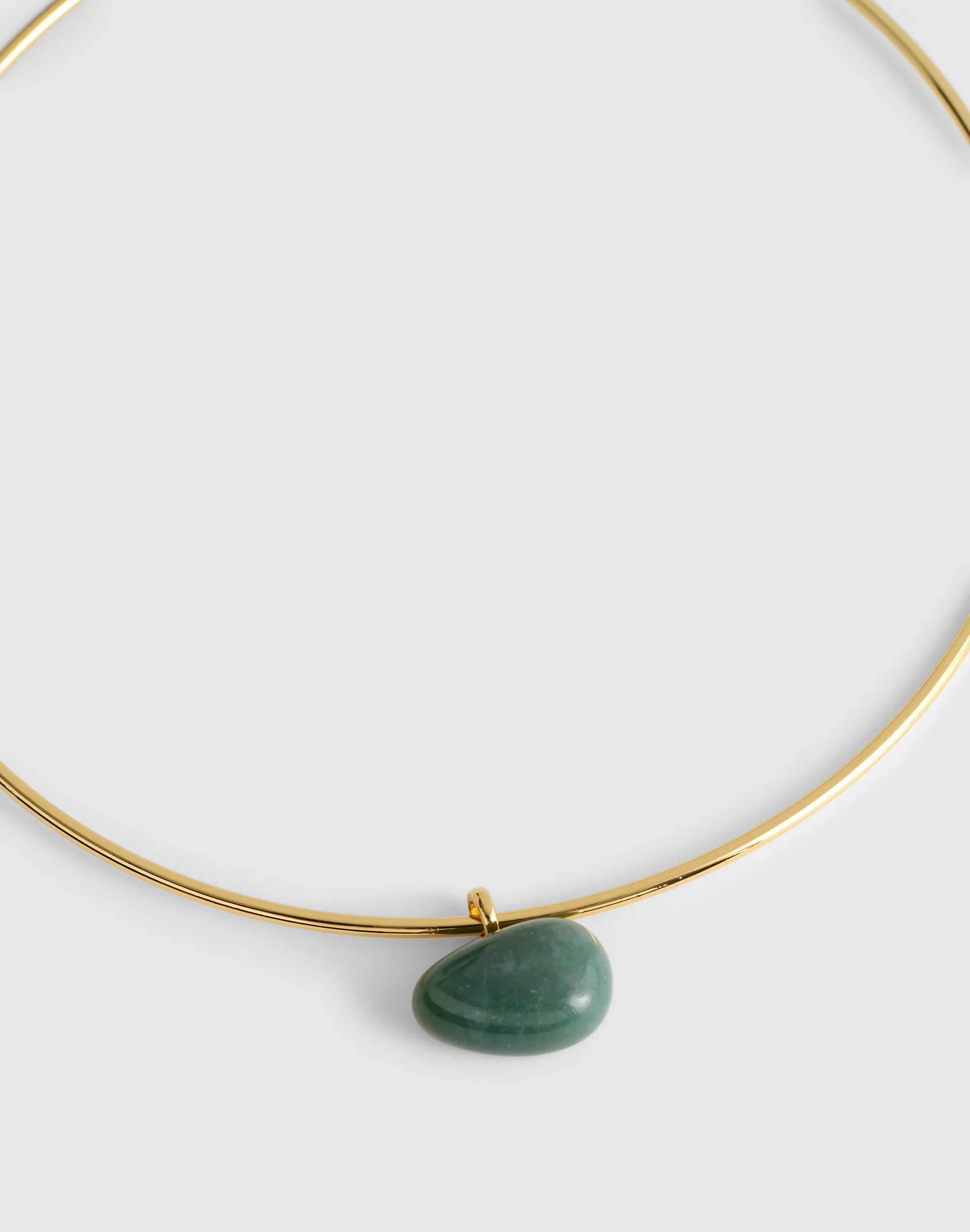 Semiprecious Wire Choker Necklace - 1