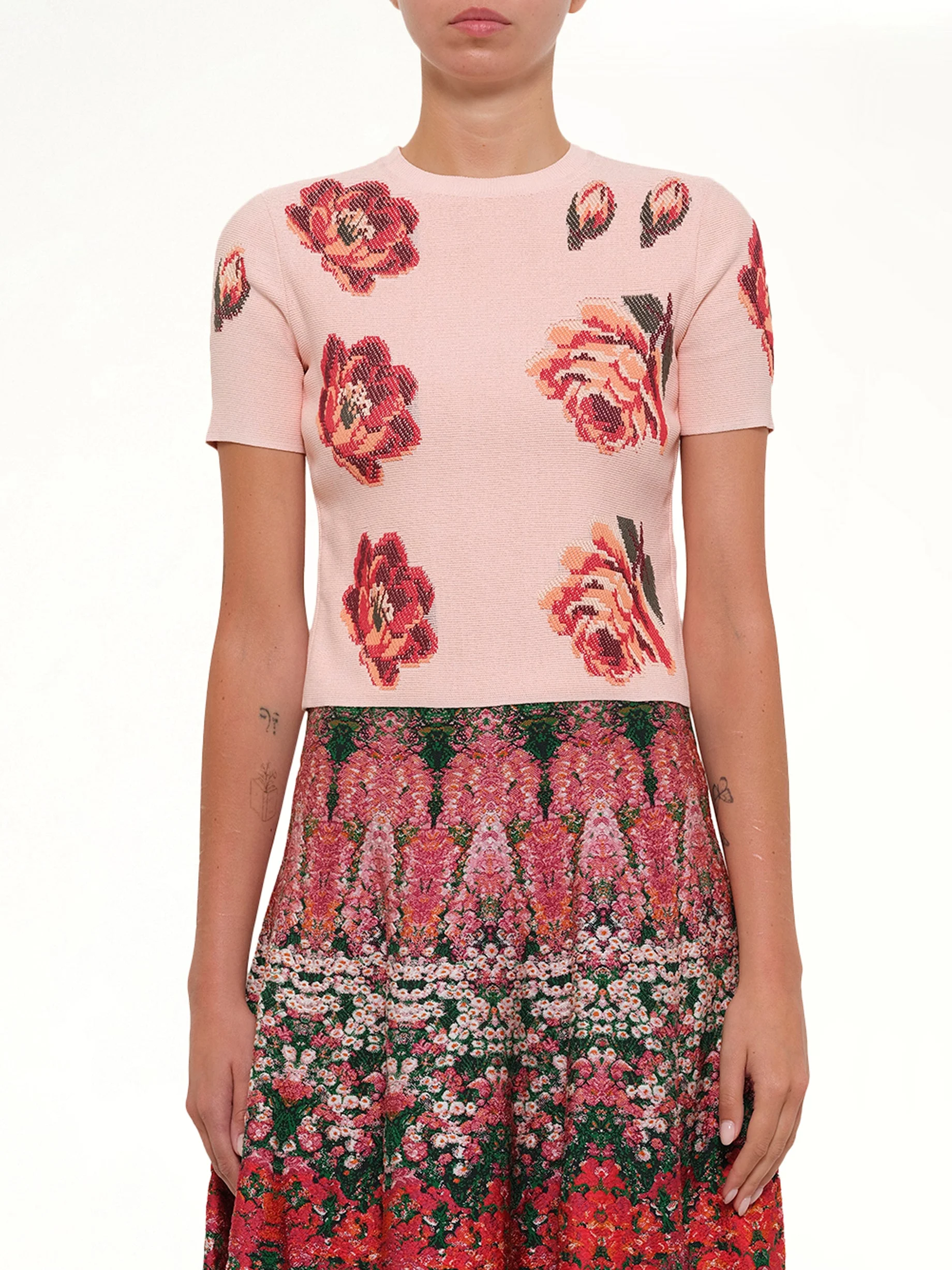 Tapesty Rose Jacquard Top in Multi - 1