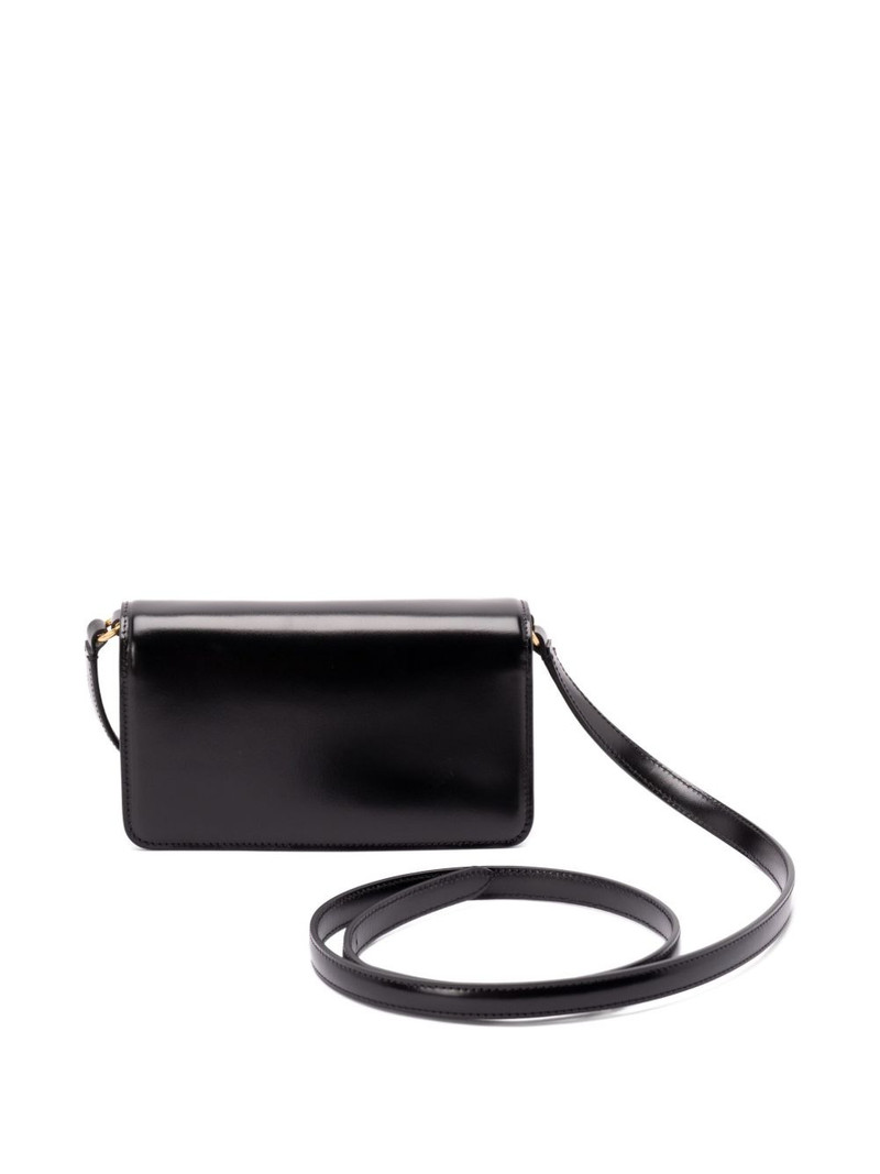 Valentino VLogo Signature-plaque leather shoulder bag outlook