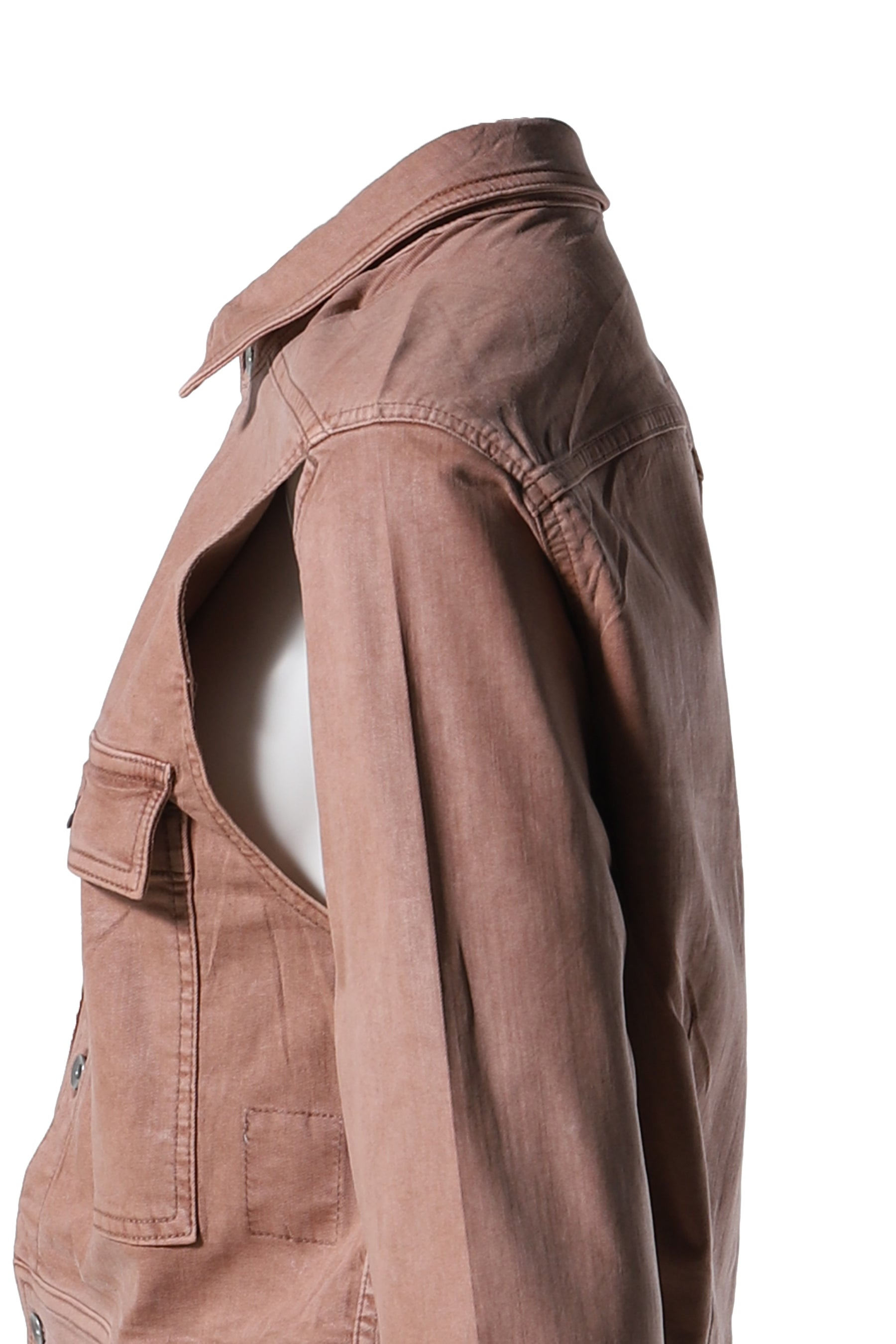 CAPE SLEEVE CROPPED OUTERSHIRT / DARK PINK - 6
