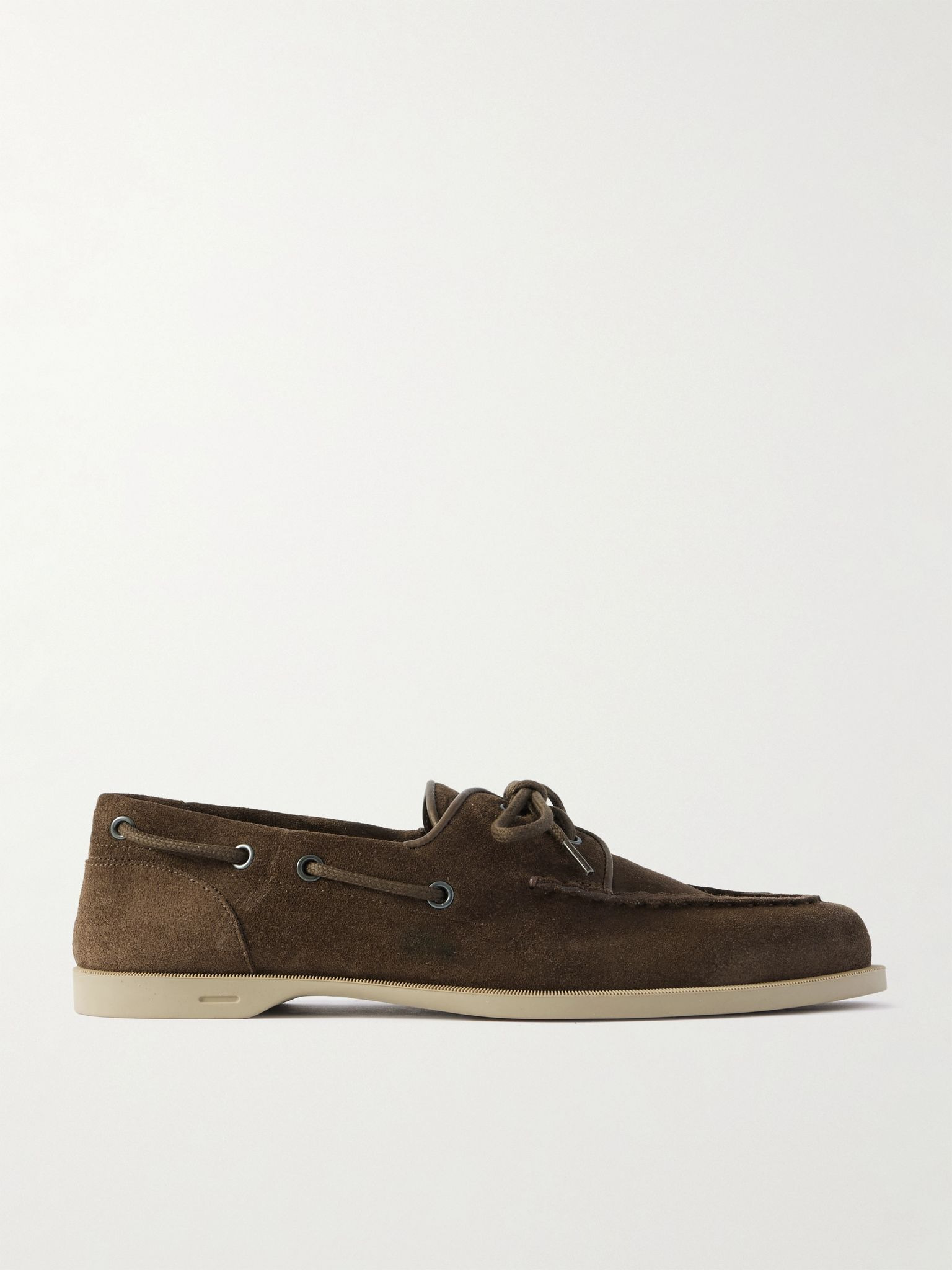 Foil Suede Boat Shoes Green - 1