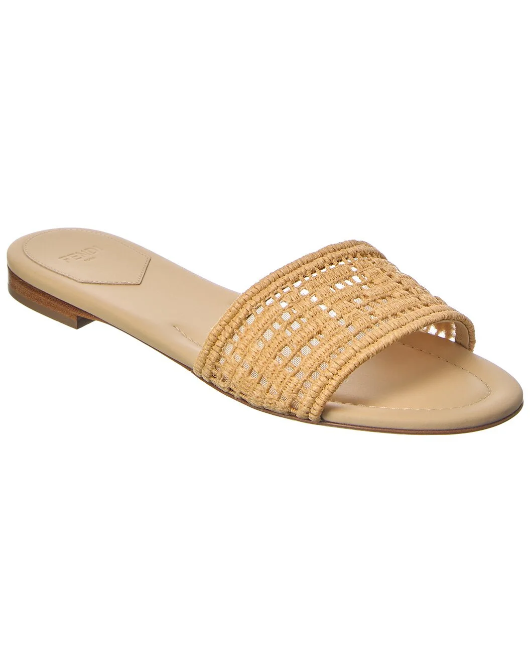 FENDI Sunshine Mesh & Raffia Sandal - 1