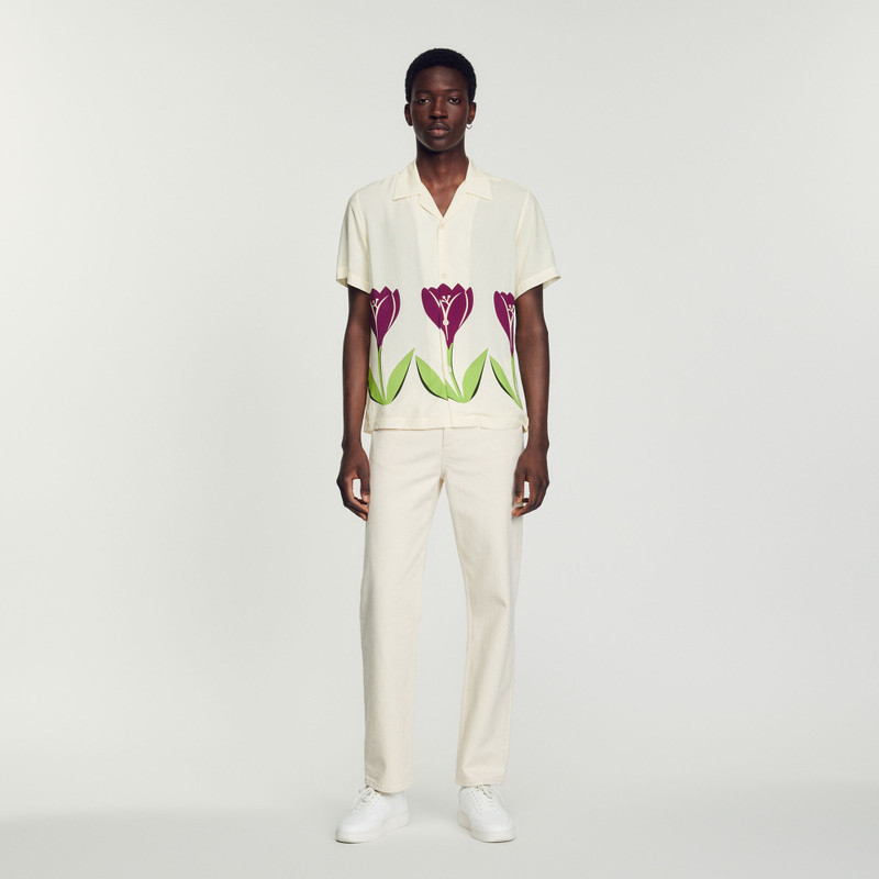 Floaty shirt with tulip print 3