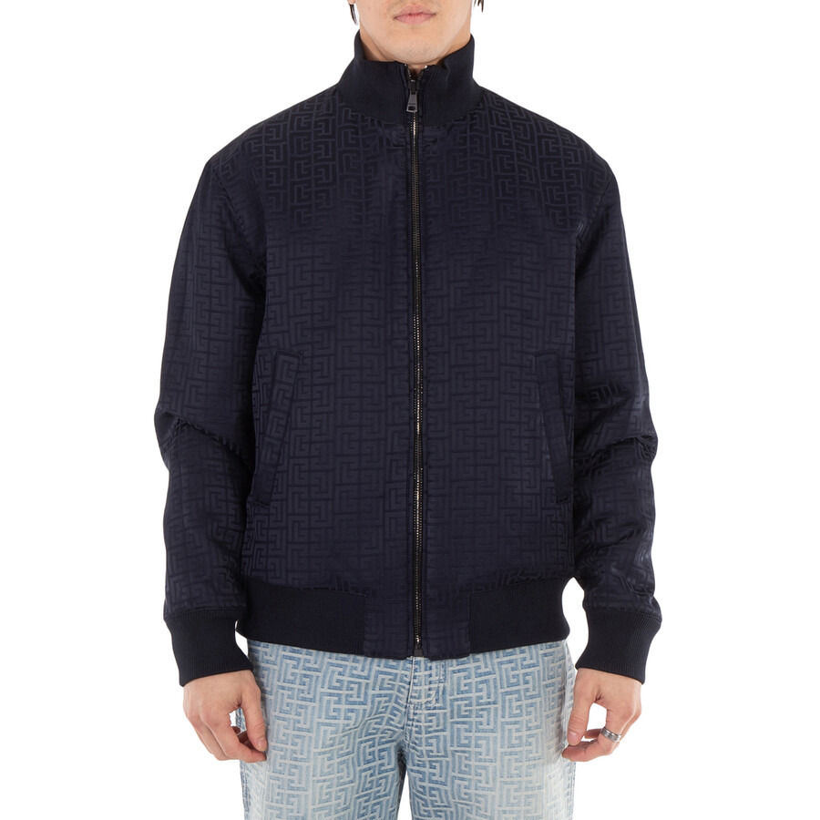 Balmain Monogram Jacquard Reversible Bomber - 3