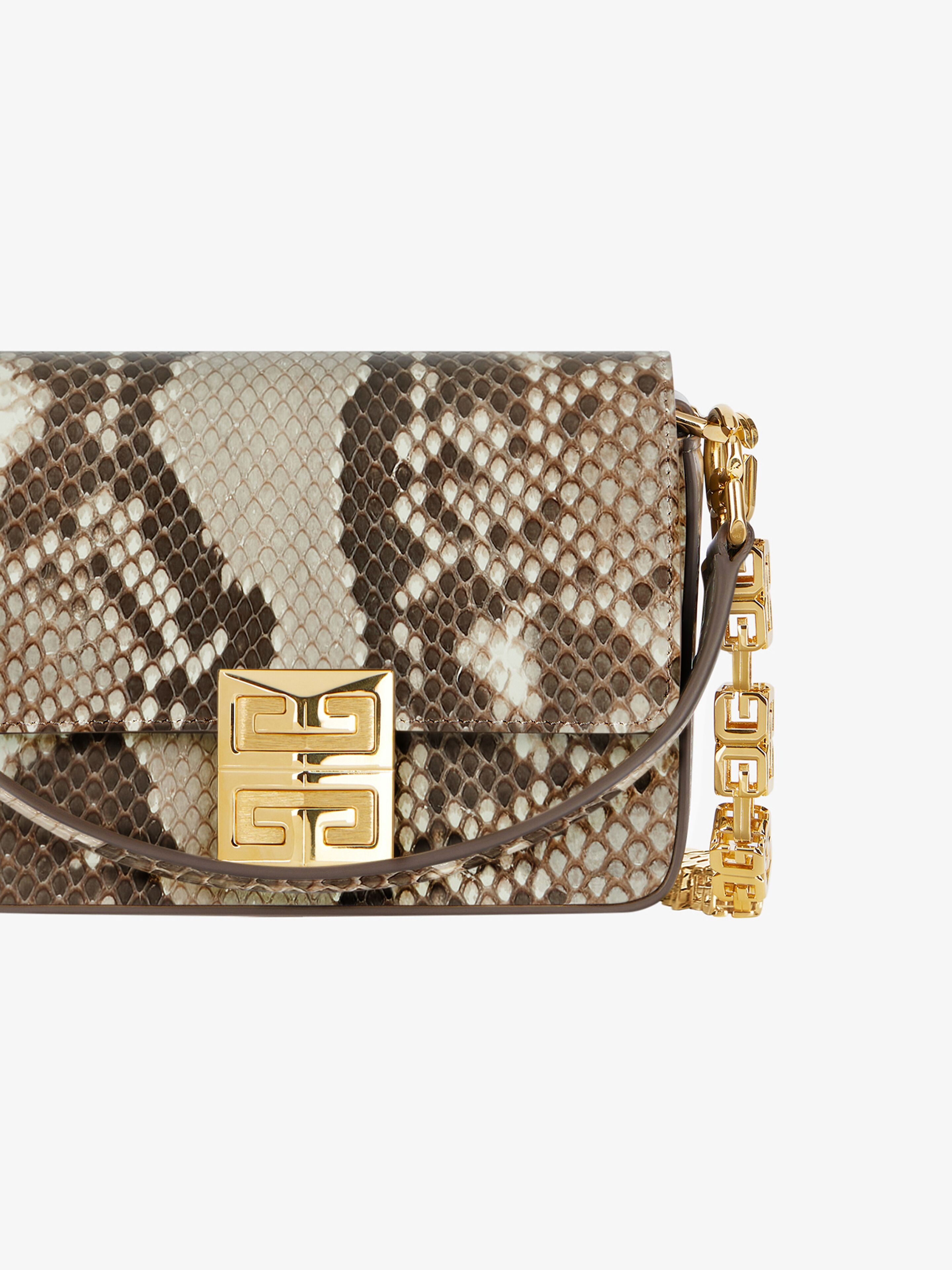 SMALL 4G BAG IN PYTHON WITH CHAIN - 6