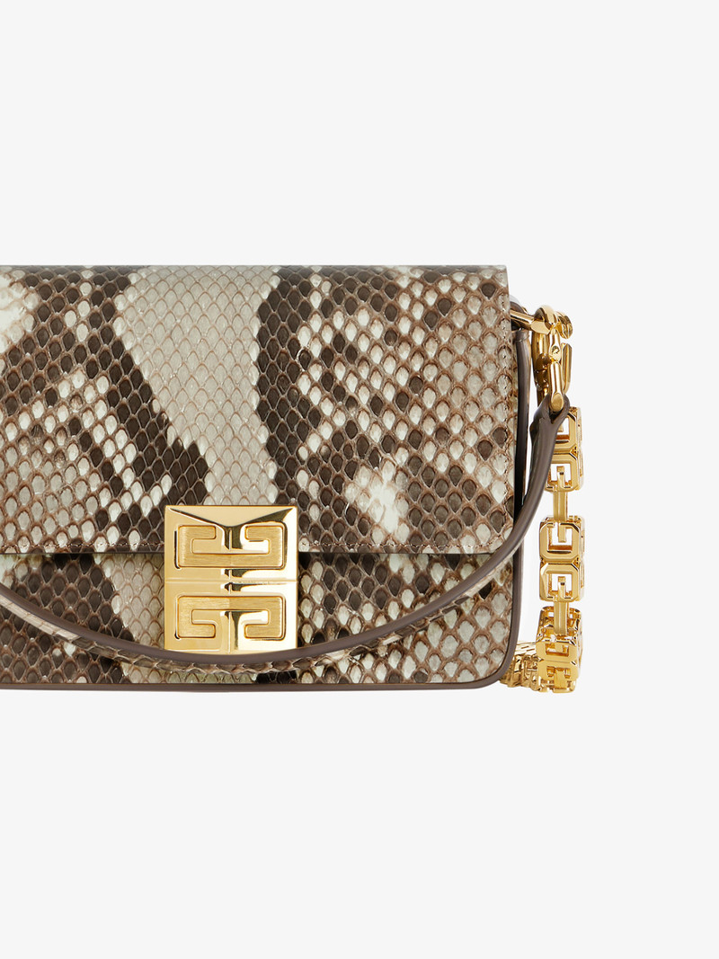 SMALL 4G BAG IN PYTHON WITH CHAIN 6