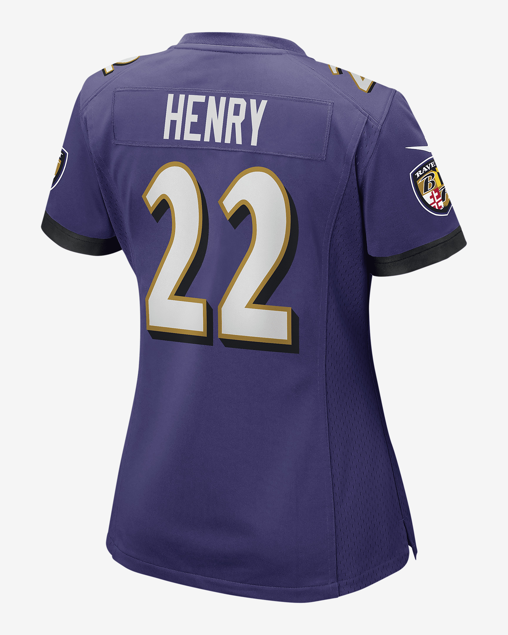 Derrick Henry Baltimore Ravens Women's Nike NFL Game Football Jersey - 2