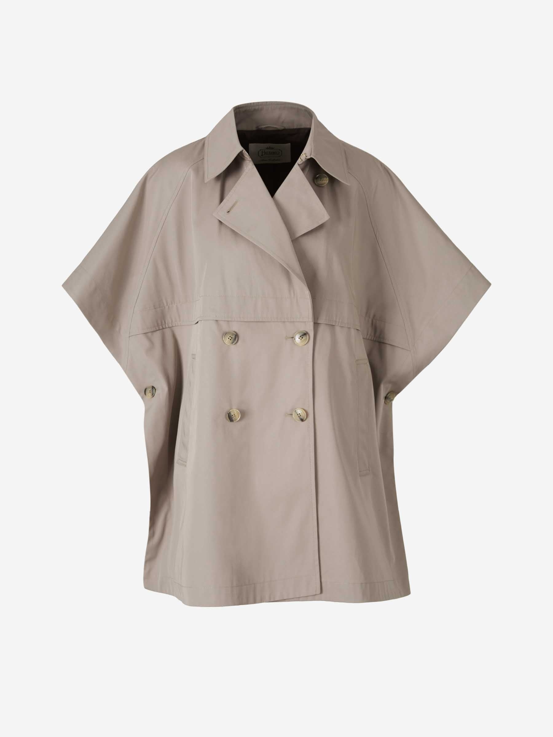 DOUBLE PONCHO TRENCH COAT - 2