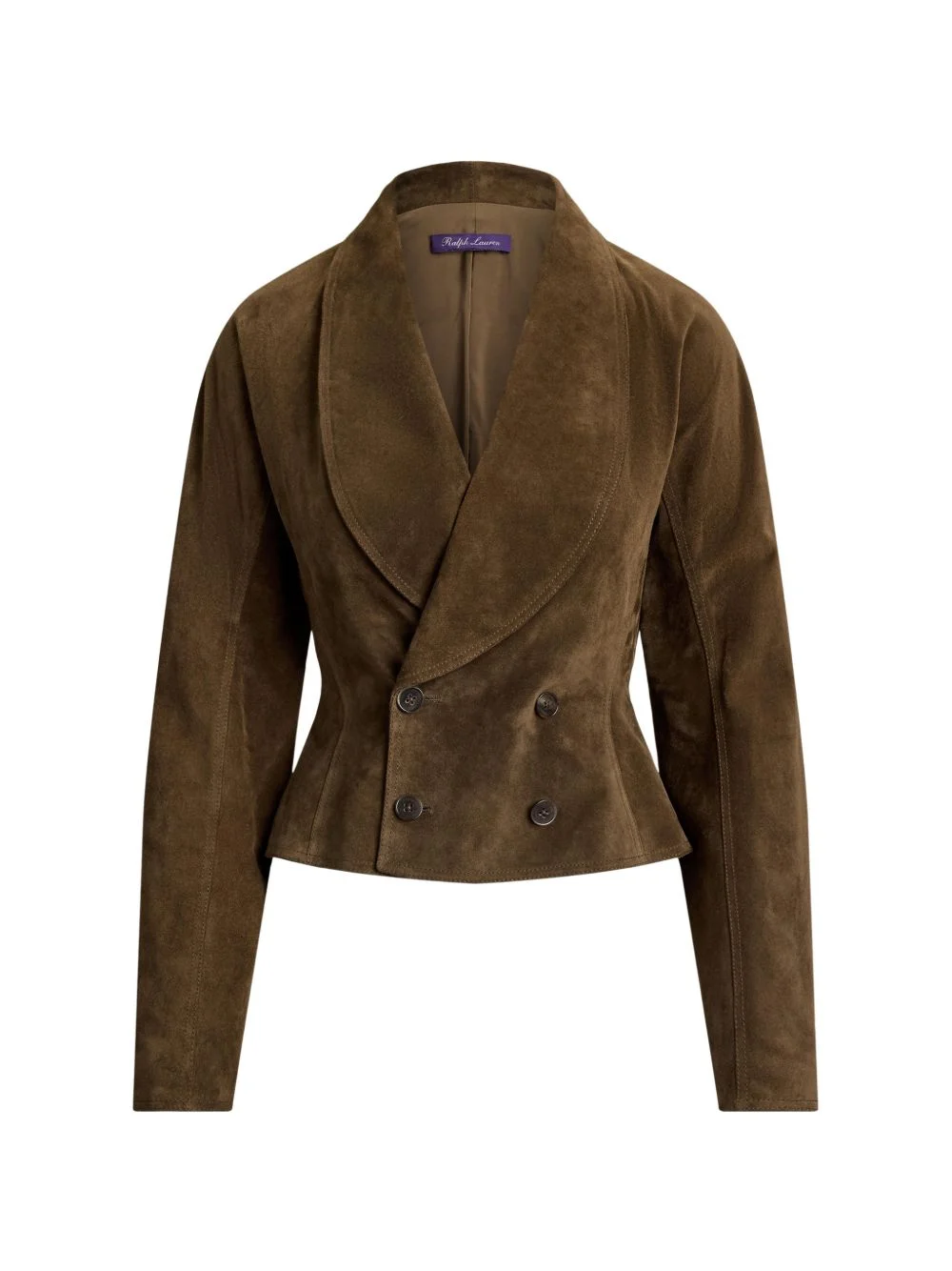 Trudie double-breasted suede jacket - 1