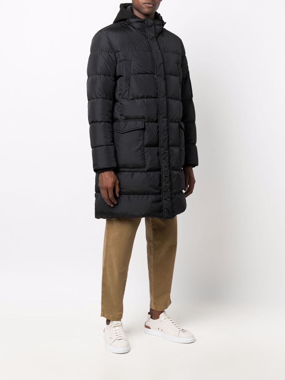 quilted down coat - 3