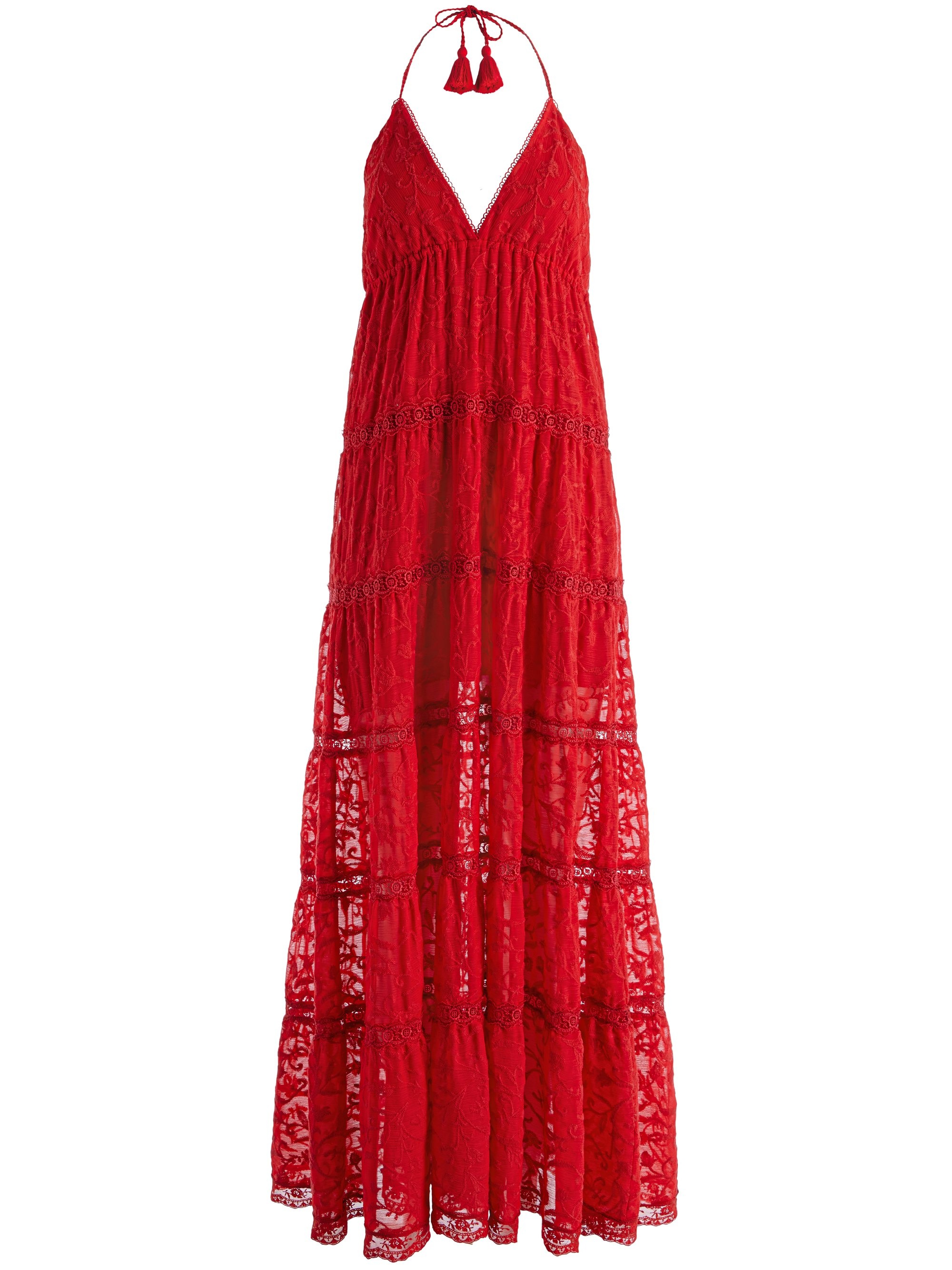 MAE HALTER TIERED MAXI DRESS - 1