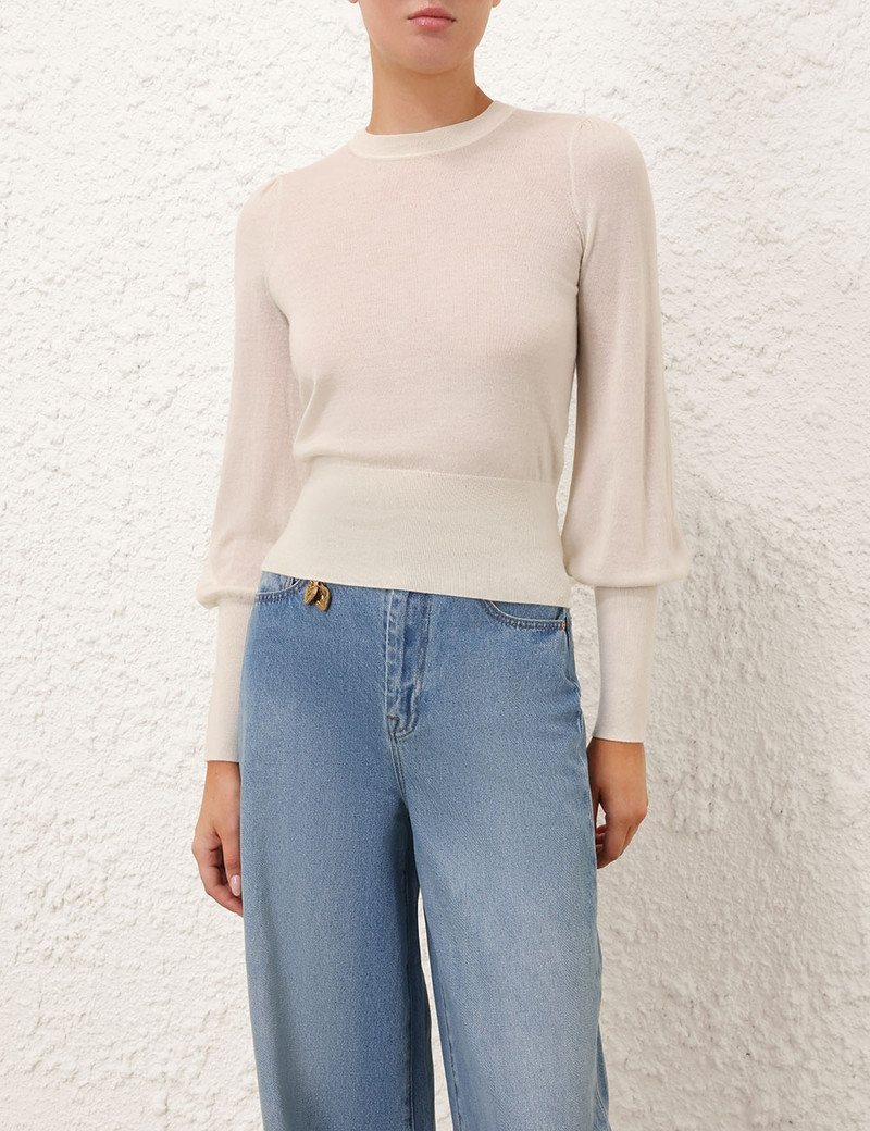 Zimmermann BLOUSON CASHMERE SWEATER outlook