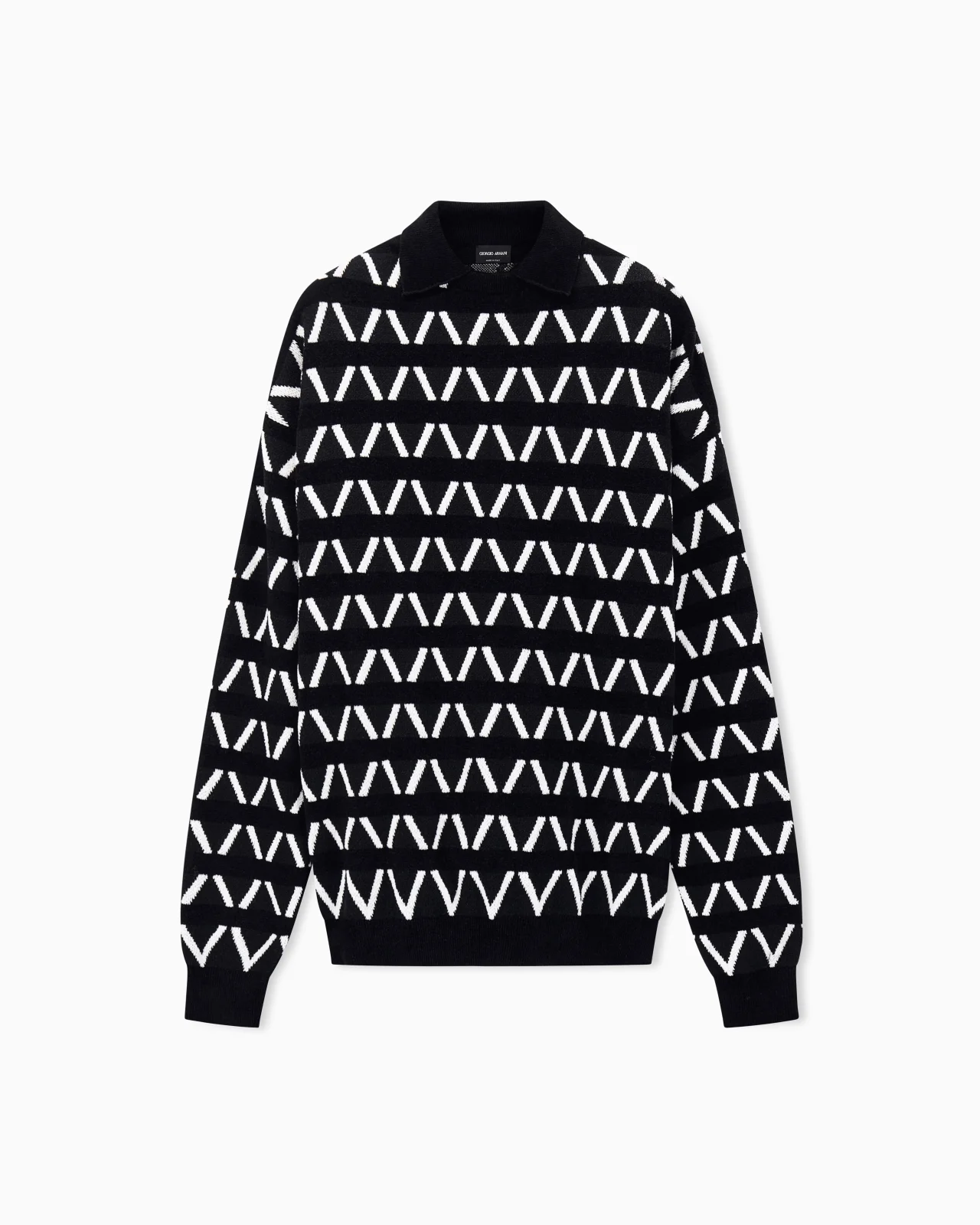 SWEATER OVERSIZED JACQUARD IN VIRGIN WOOL AND VISCOSE - 1