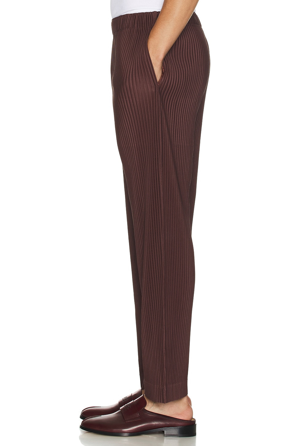 Color Pleats Straight Pant - 5
