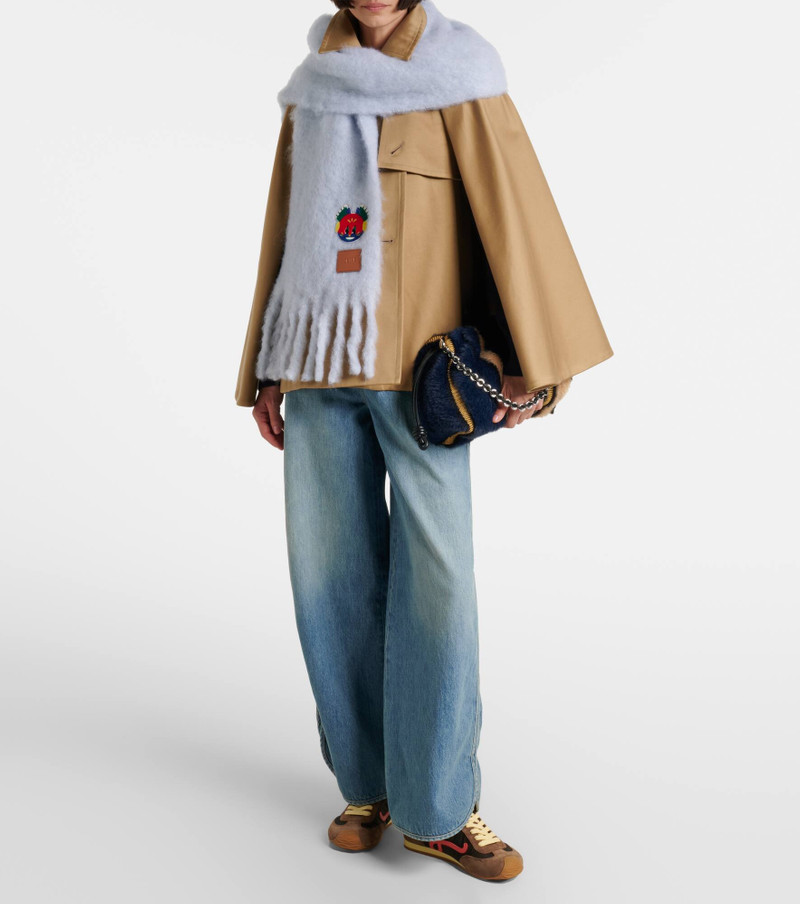 Loewe Embroidered mohair and wool-blend scarf outlook