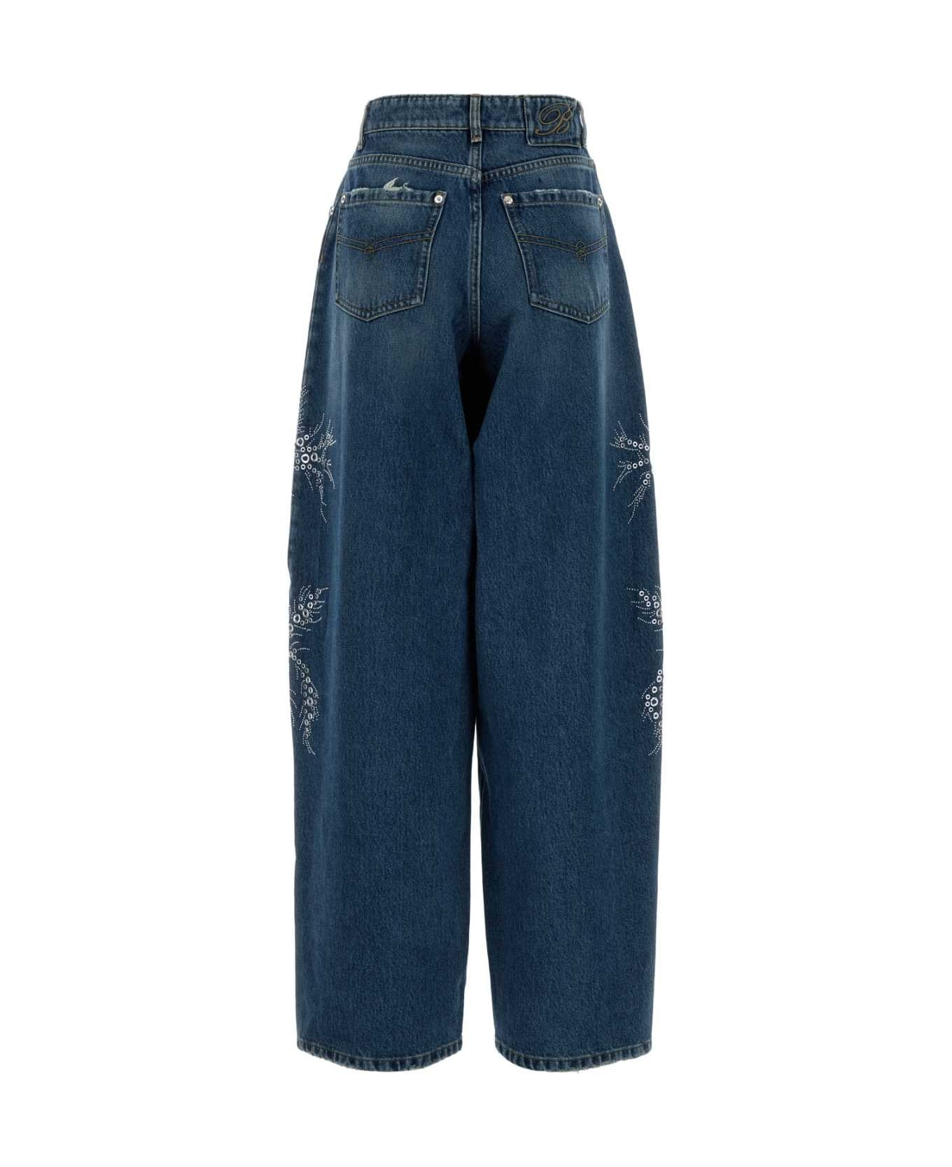Denim Wide-leg Jeans - 2