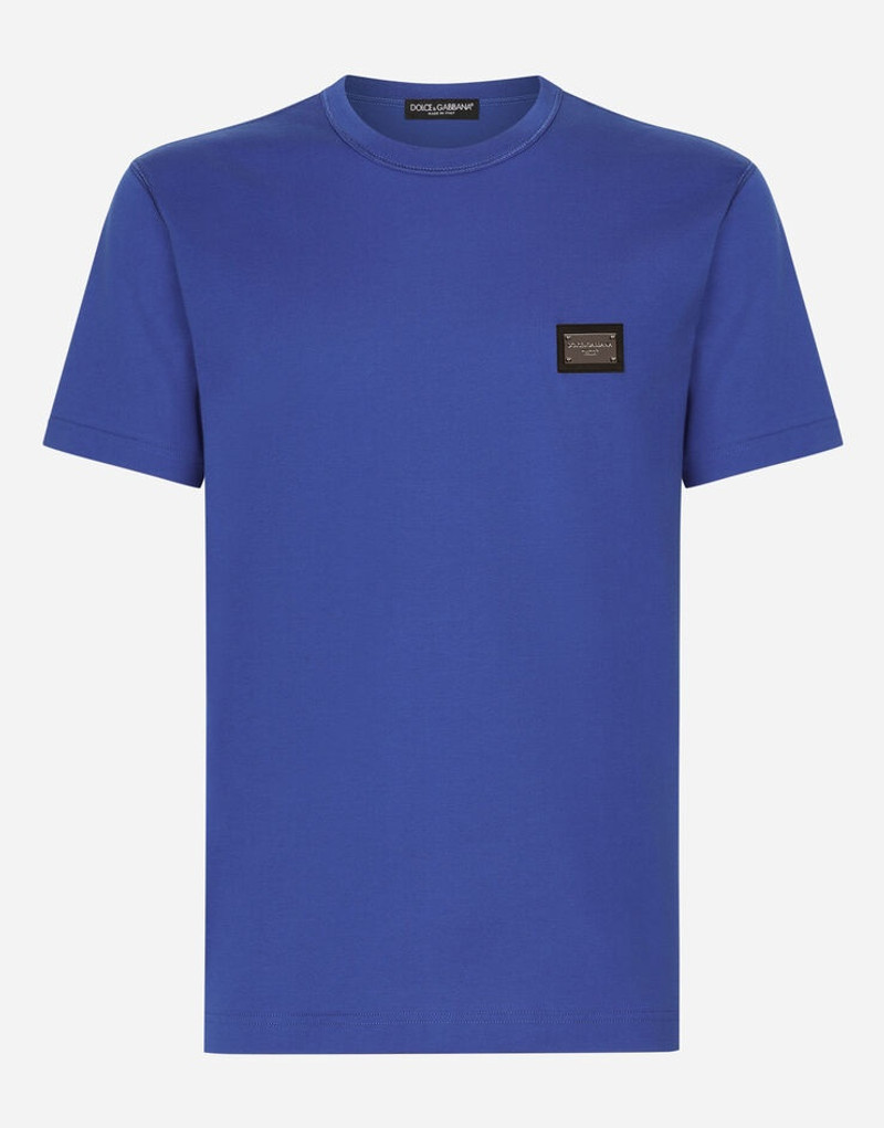 Cotton T-shirt with branded tag - 1