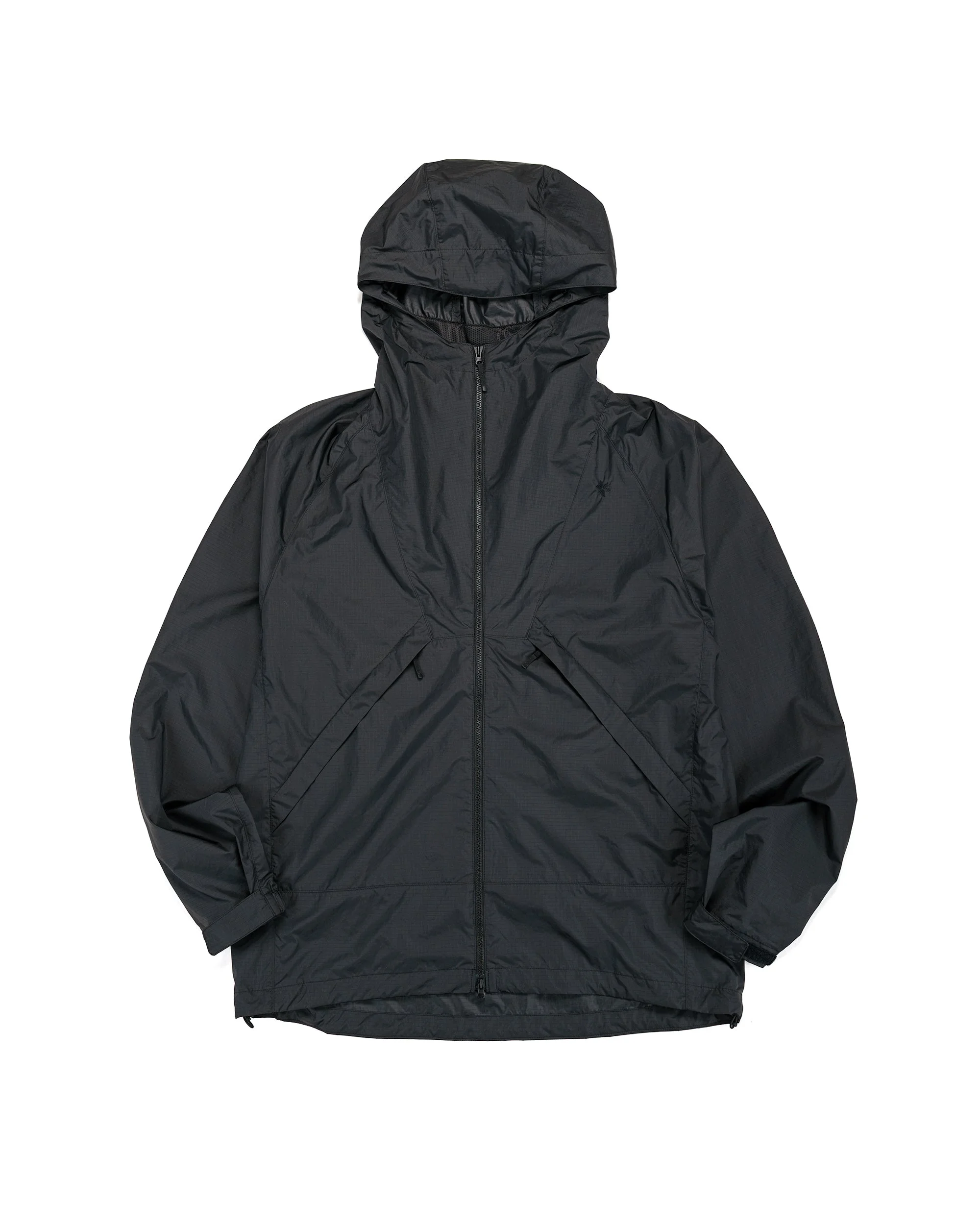 Rip-stop Hooded Jacket Black - 1