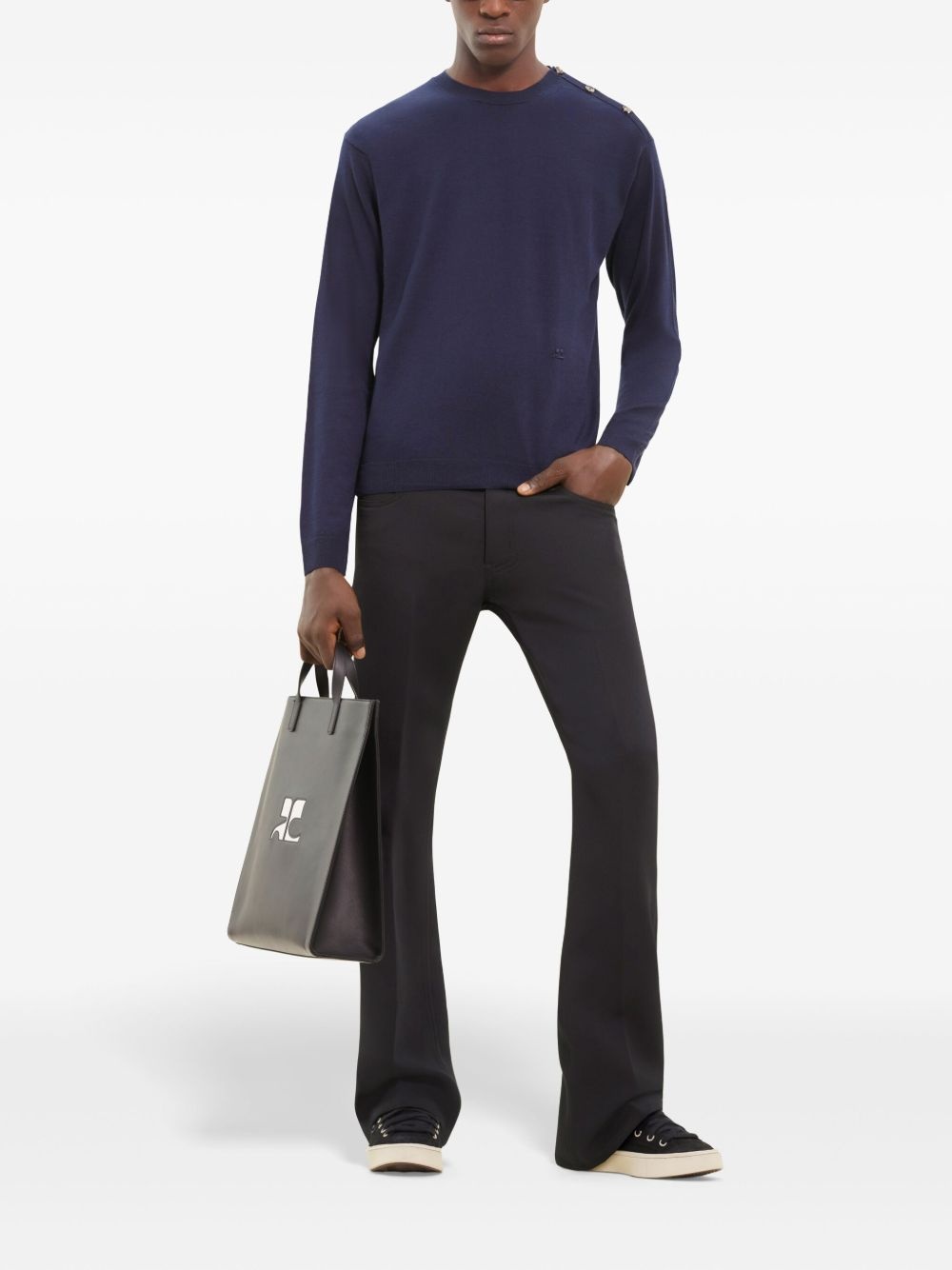shoulder-snaps sweater - 2