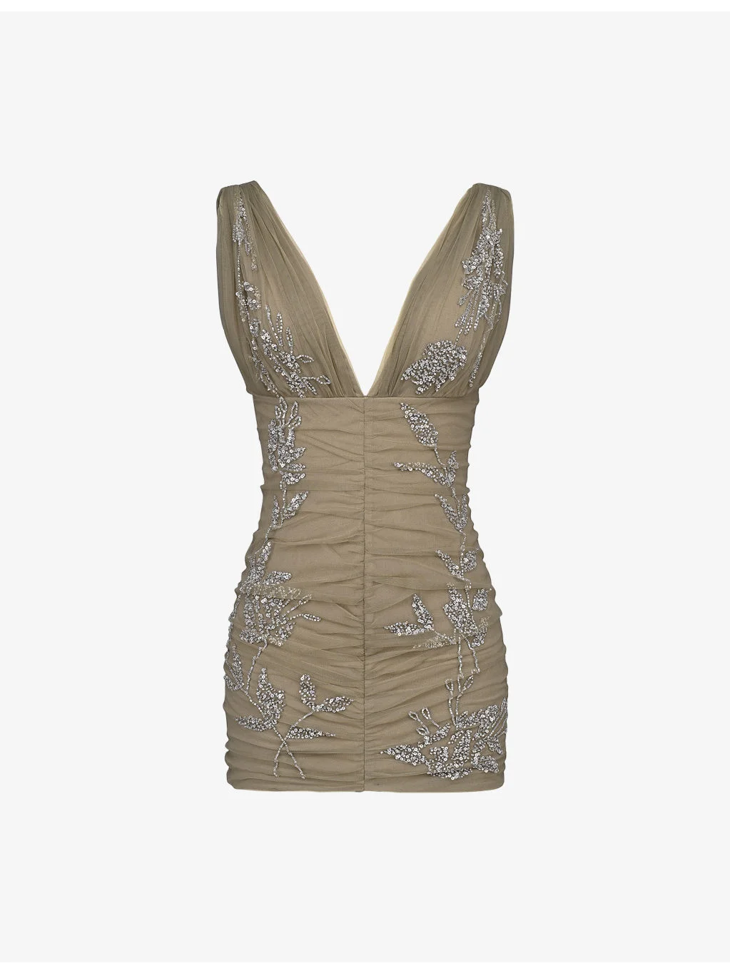 Iolana Hand-Beaded Woven Mini Dress - 1