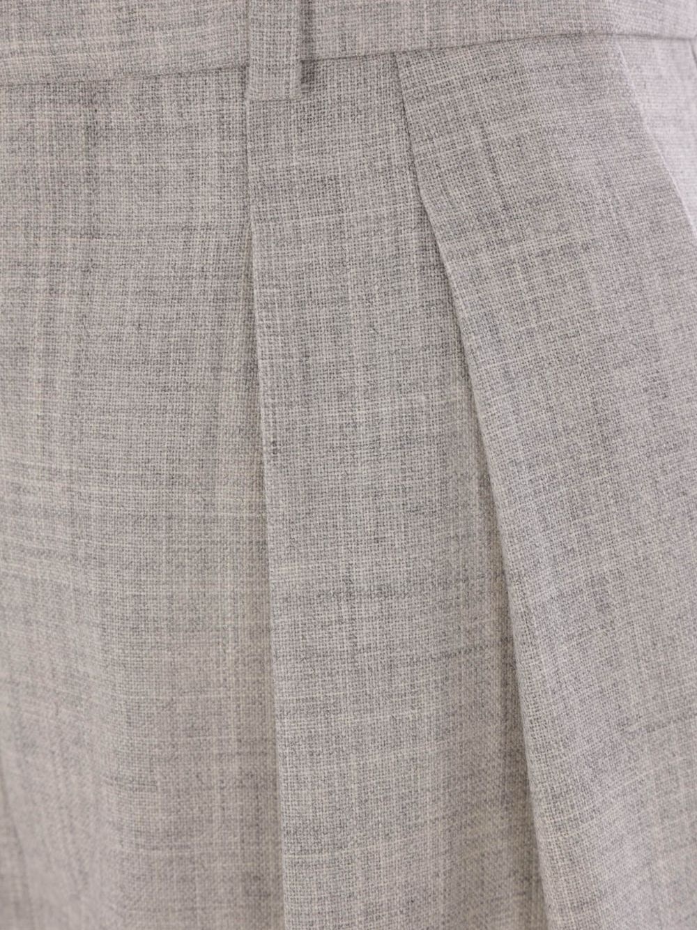 wool wide-leg trousers - 4