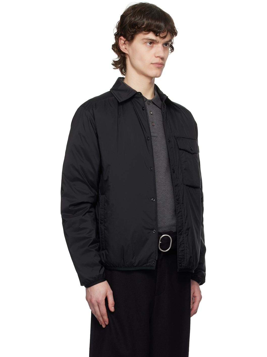 Black Arpont Down Shirt Jacket - 2