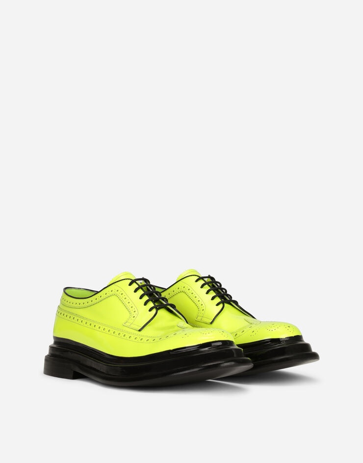 Neon patent leather Derby shoes - 2